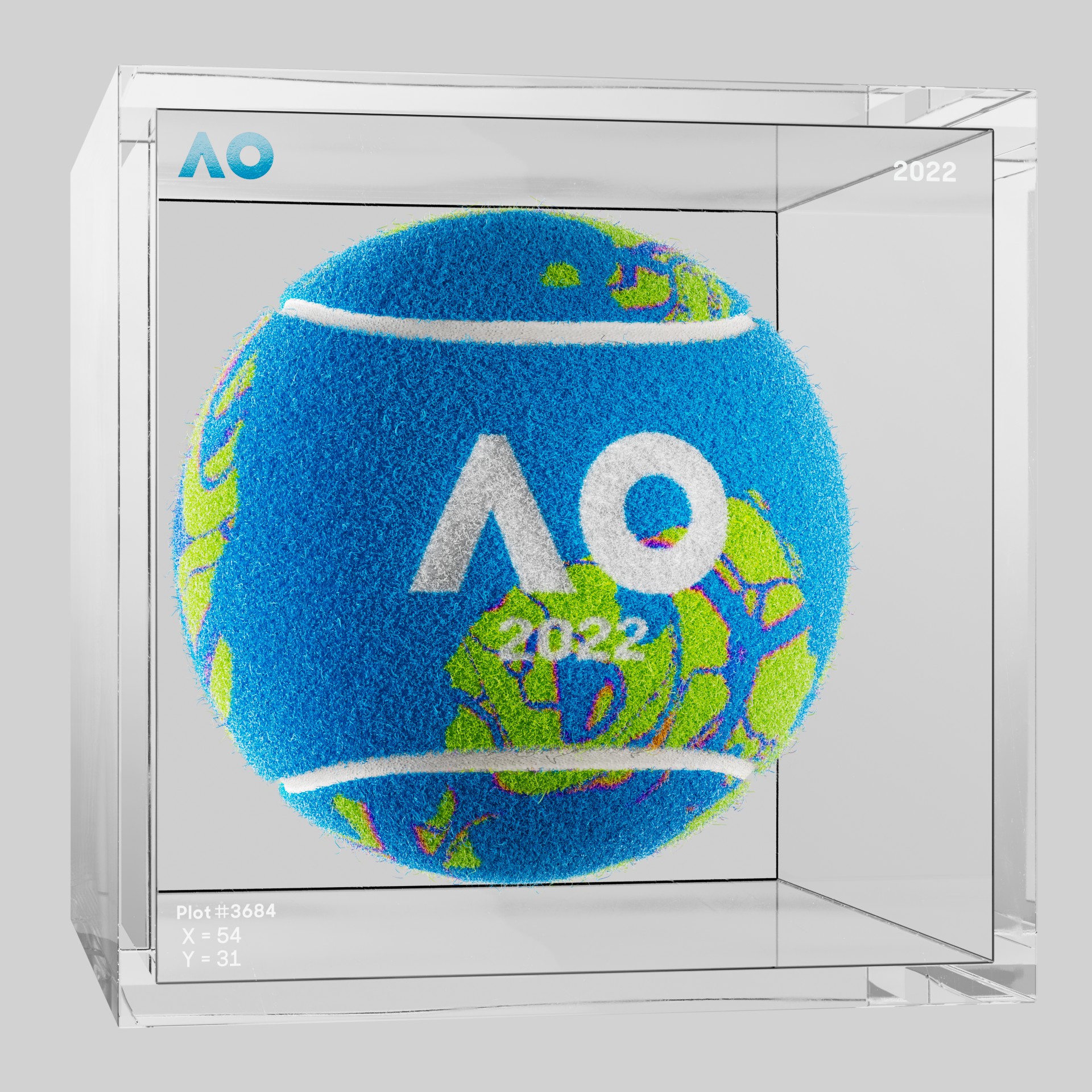 The Australian Open - The Australian Open Art Ball - AO Art Ball #4876 - NFT # 4876