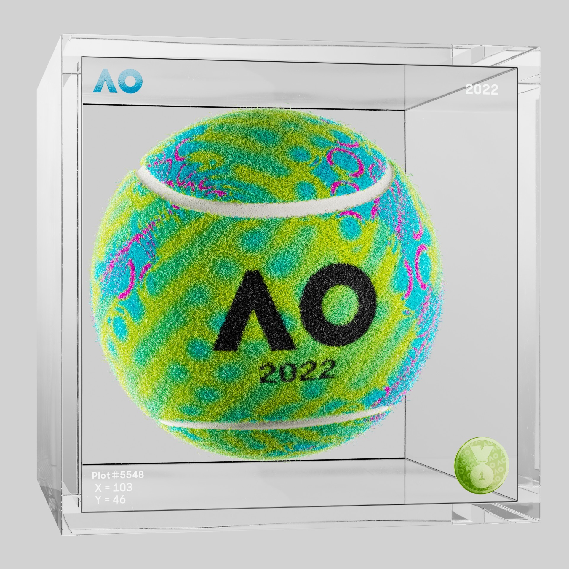 The Australian Open - The Australian Open Art Ball - AO Art Ball #4884 - NFT # 4884