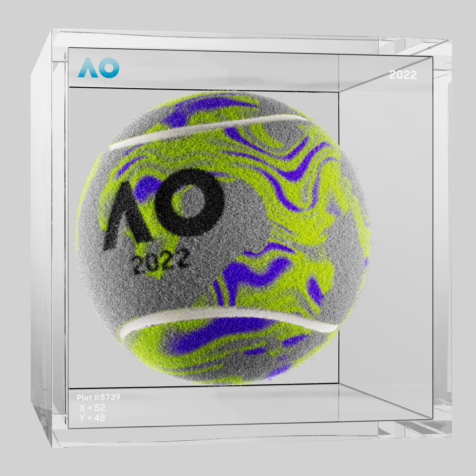 The Australian Open - The Australian Open Art Ball - AO Art Ball #4889 - NFT # 4889