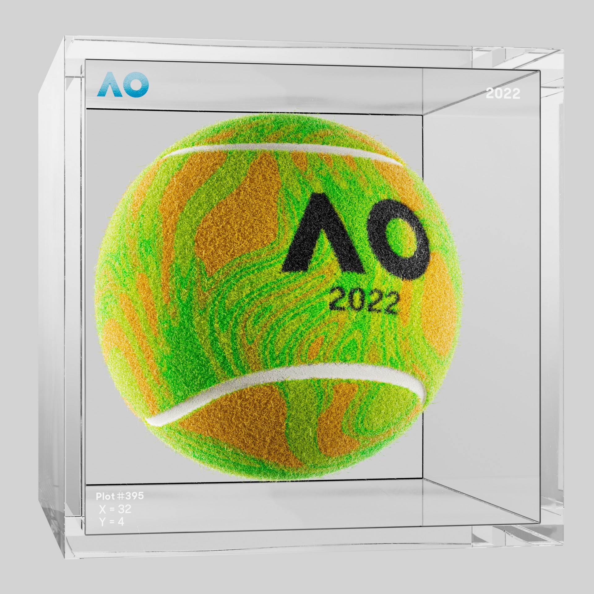 The Australian Open - The Australian Open Art Ball - AO Art Ball #489 - NFT # 489