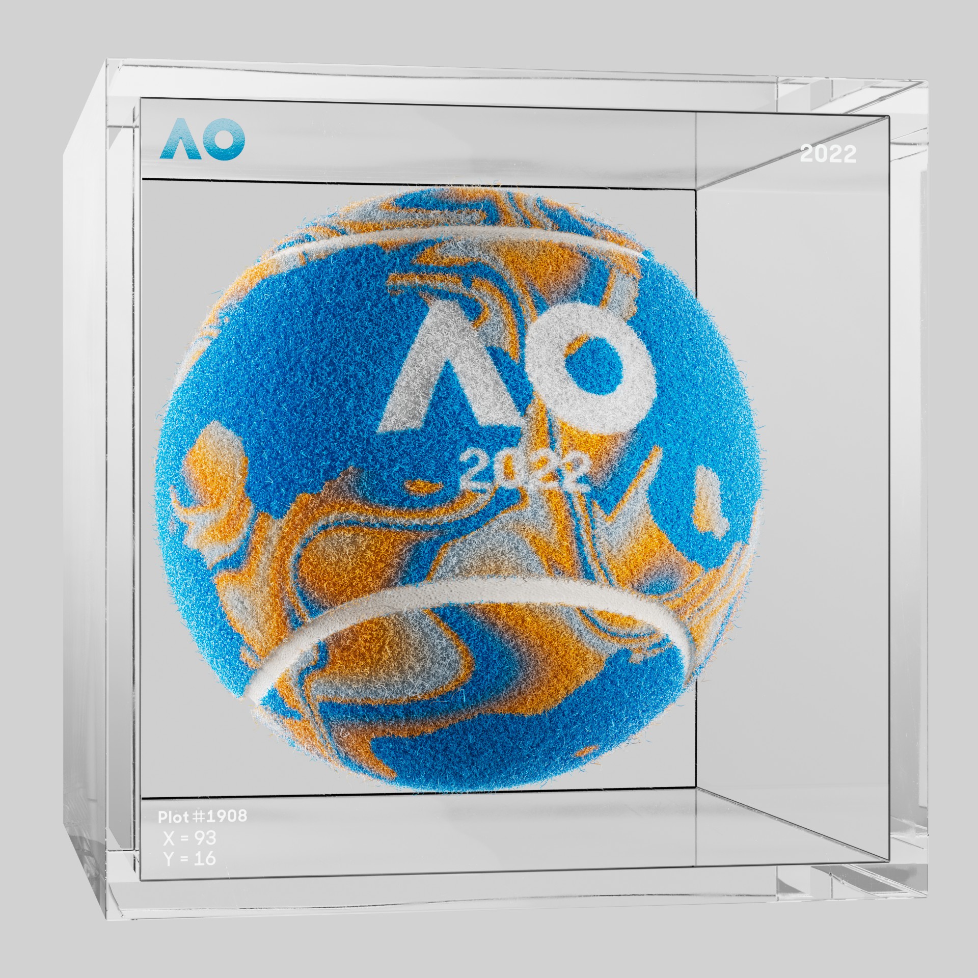 The Australian Open - The Australian Open Art Ball - AO Art Ball #4890 - NFT # 4890