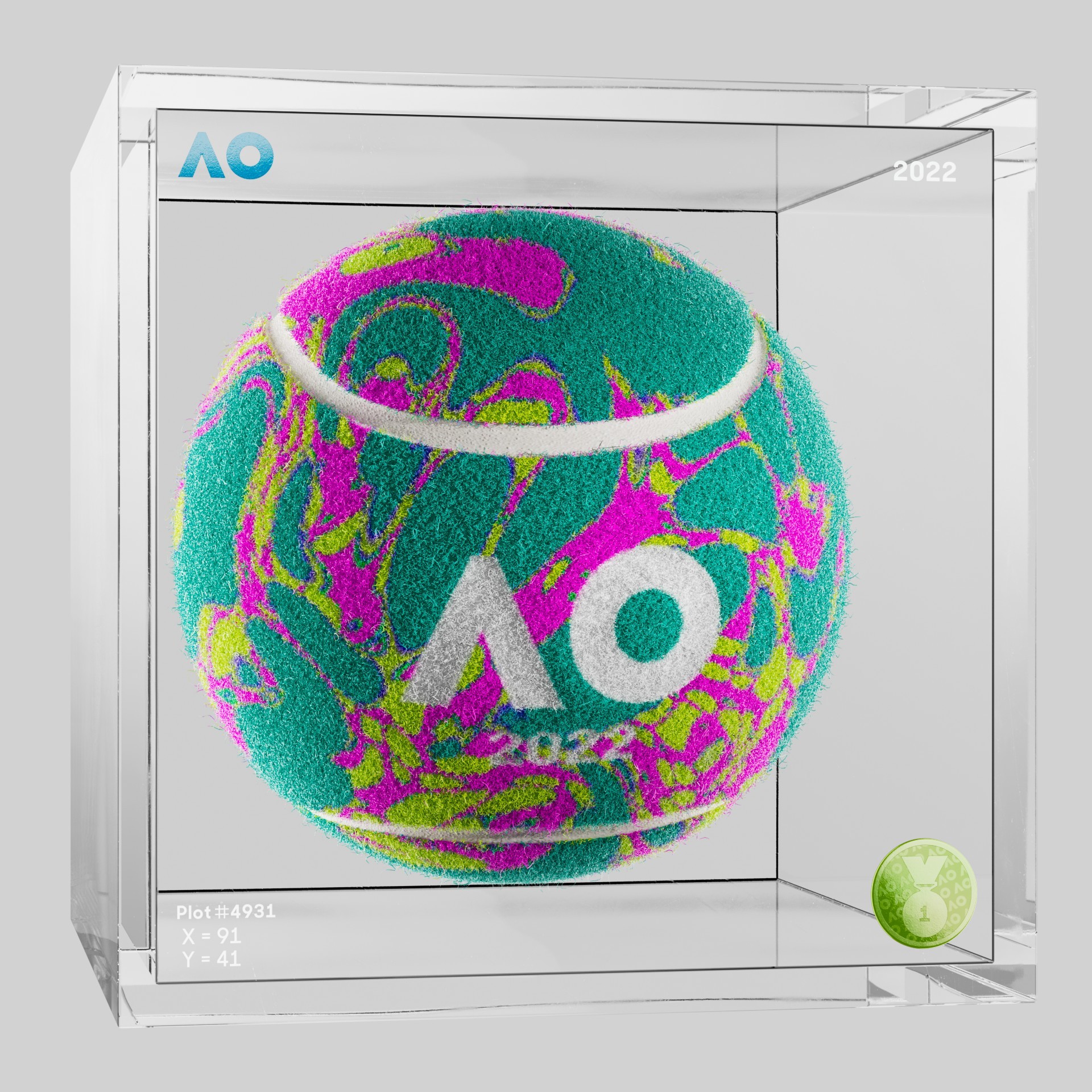 The Australian Open - The Australian Open Art Ball - AO Art Ball #4894 - NFT # 4894