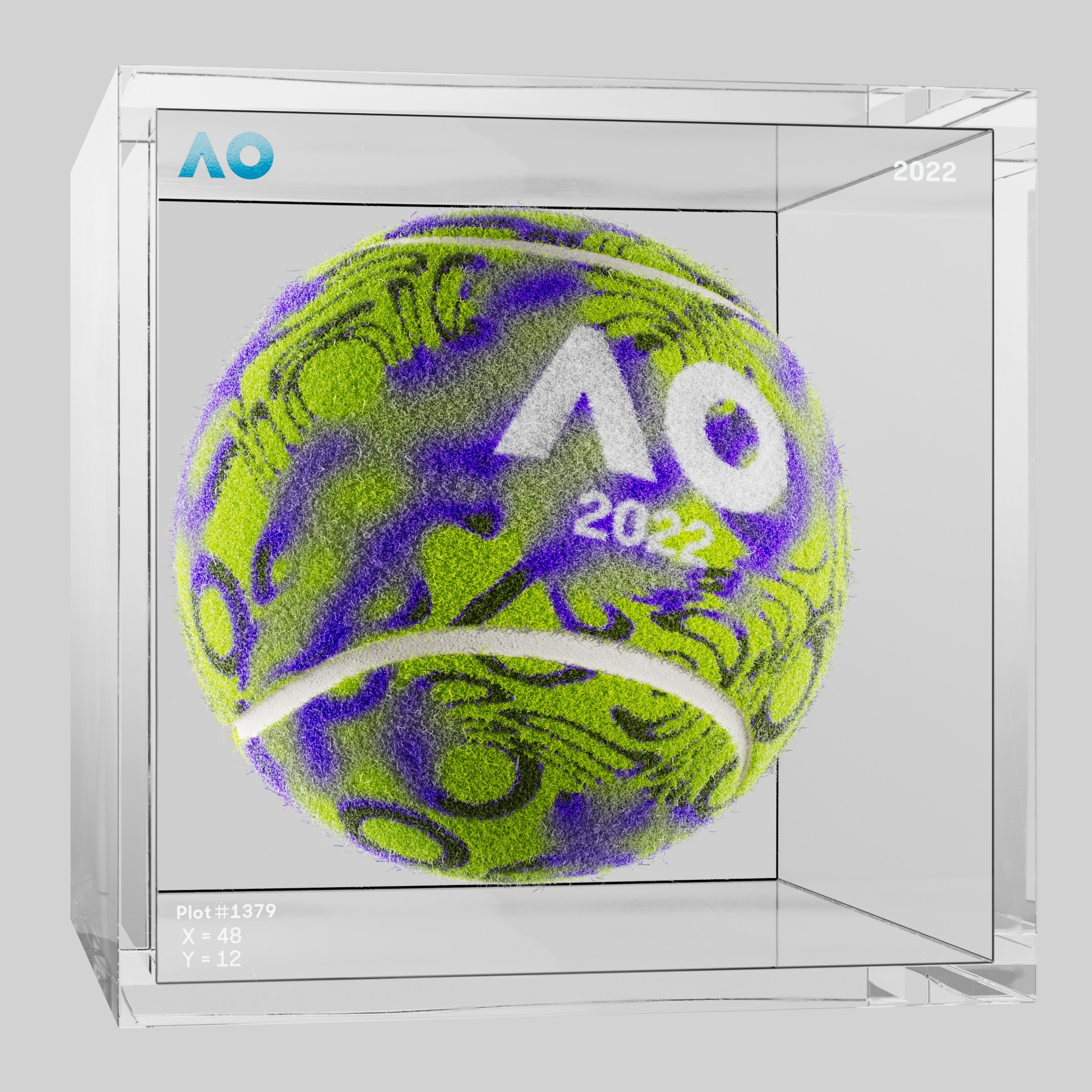 The Australian Open - The Australian Open Art Ball - AO Art Ball #490 - NFT # 490