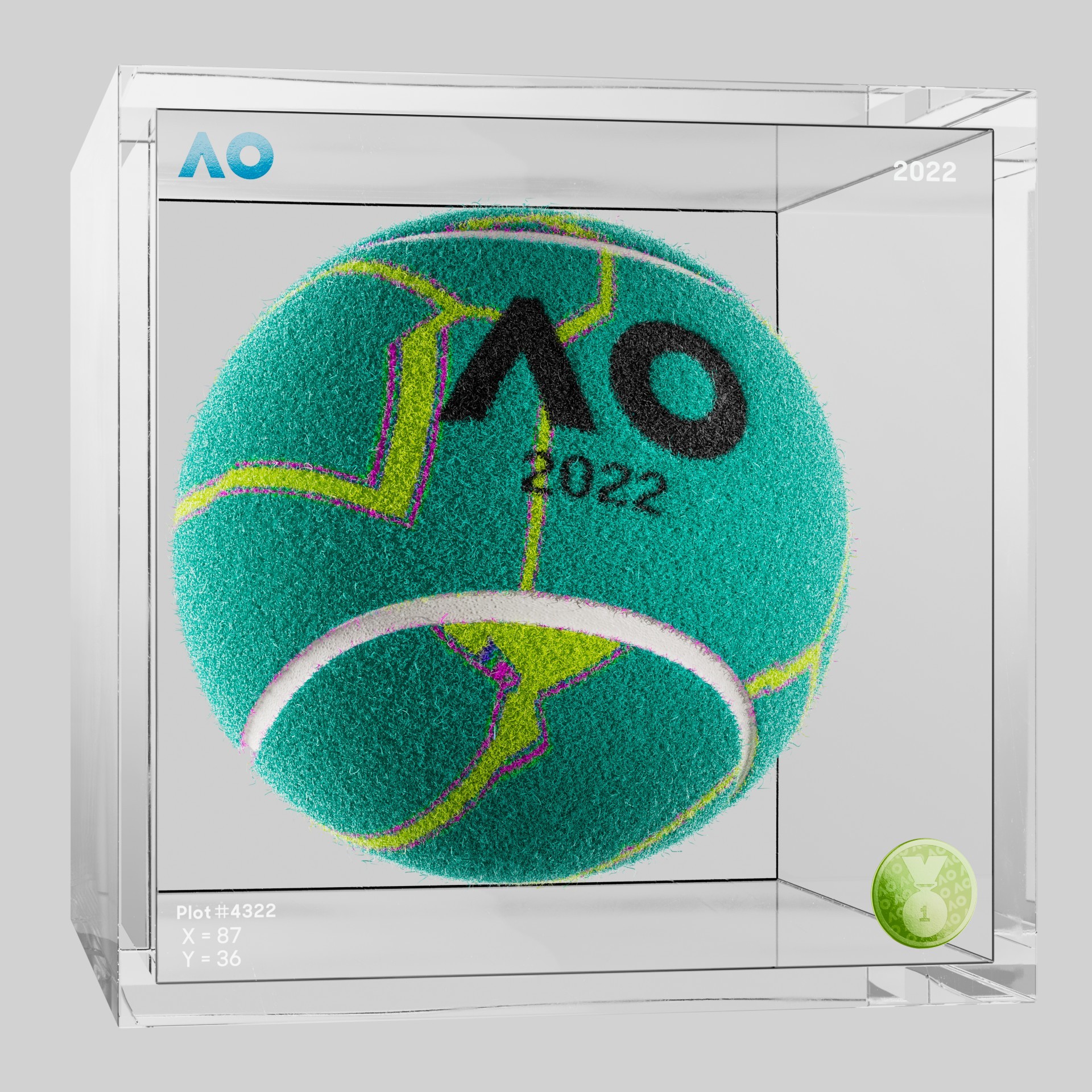 The Australian Open - The Australian Open Art Ball - AO Art Ball #4904 - NFT # 4904