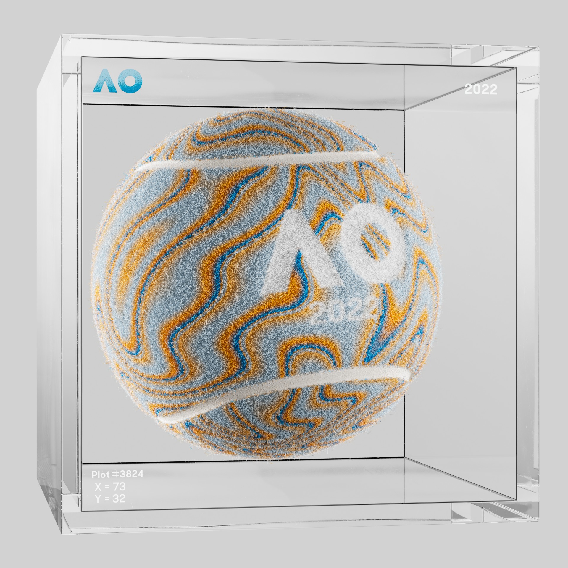 The Australian Open - The Australian Open Art Ball - AO Art Ball #4906 - NFT # 4906