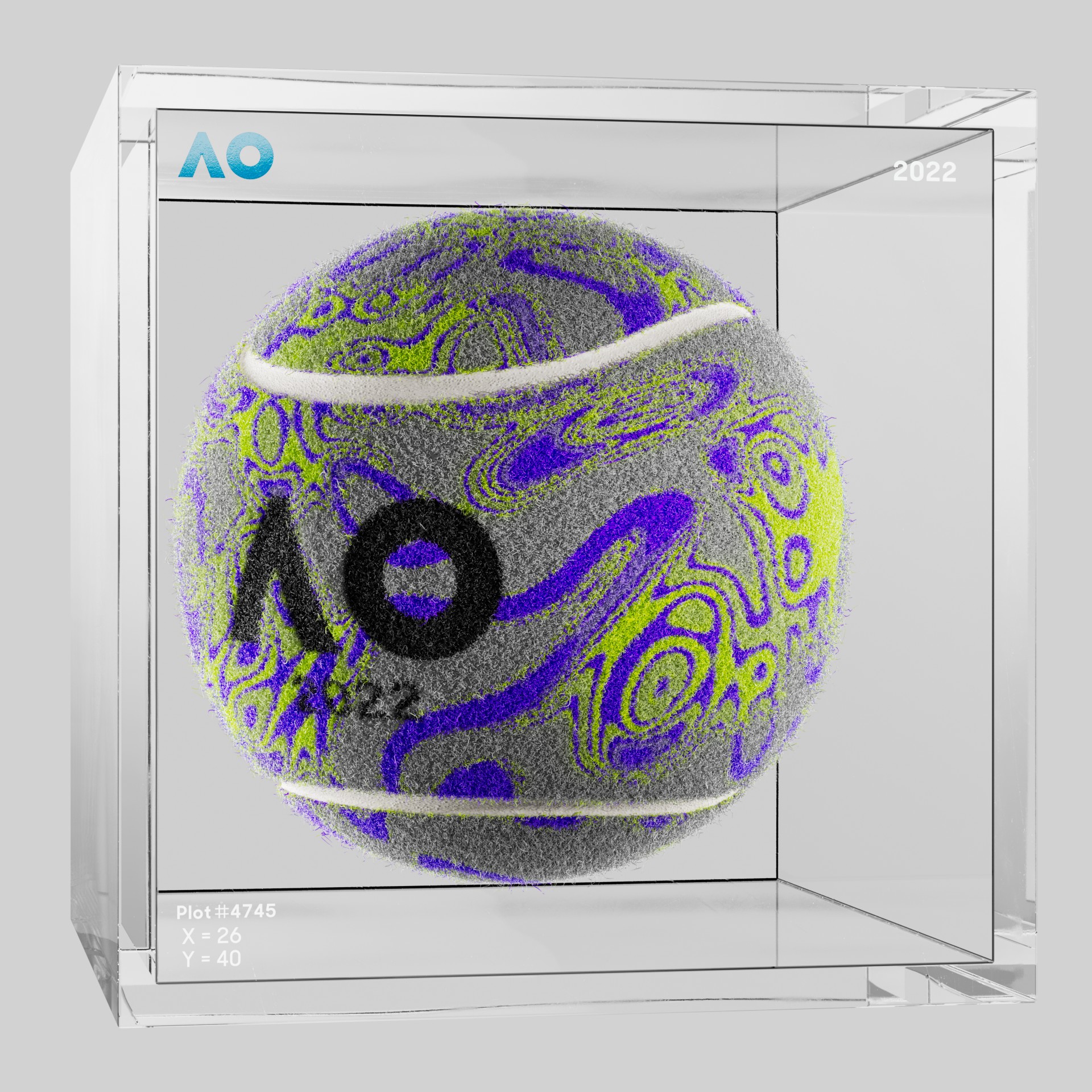 The Australian Open - The Australian Open Art Ball - AO Art Ball #4908 - NFT # 4908