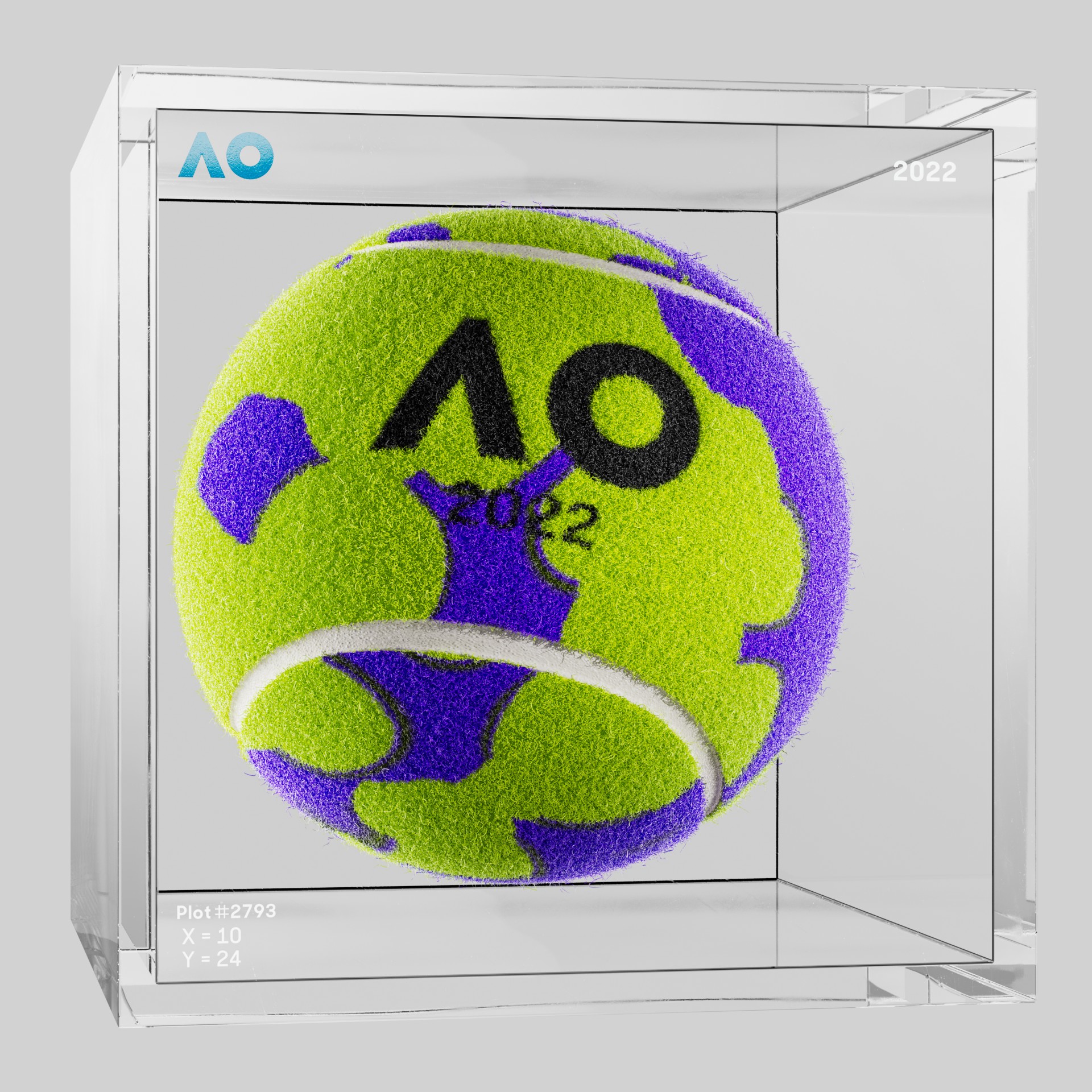 The Australian Open - The Australian Open Art Ball - AO Art Ball #491 - NFT # 491