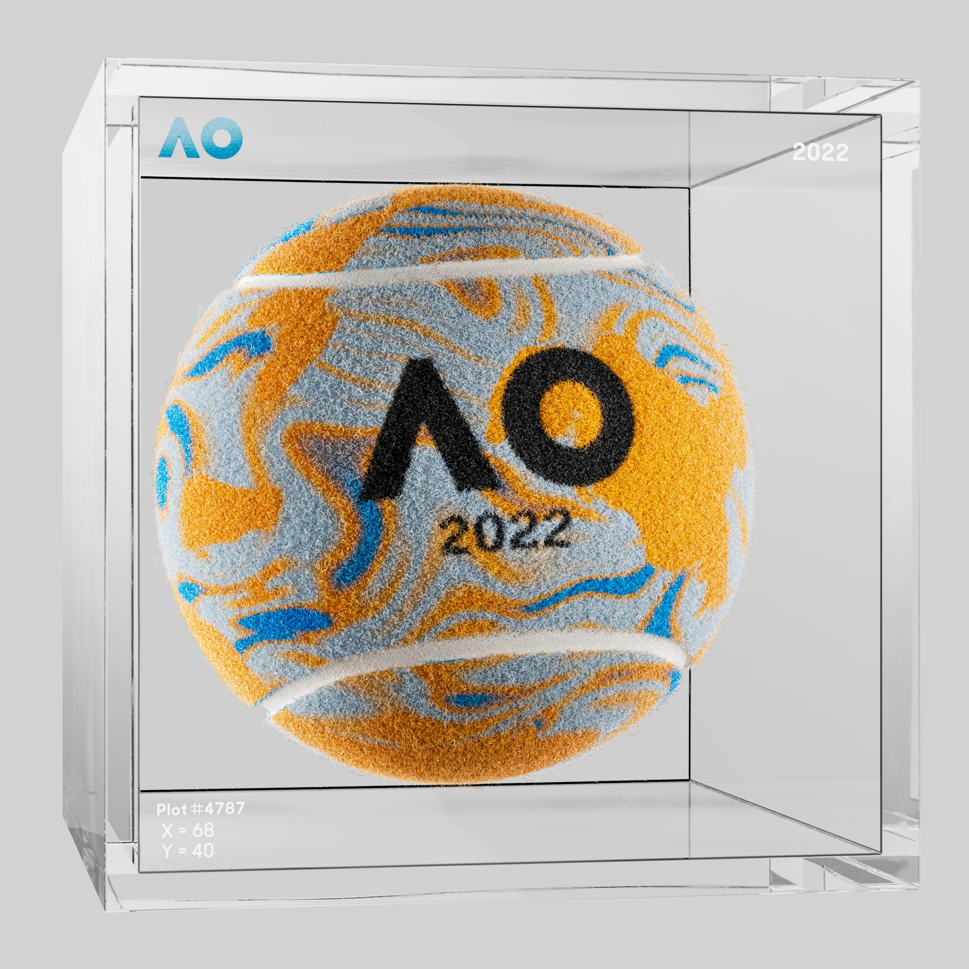 The Australian Open - The Australian Open Art Ball - AO Art Ball #4910 - NFT # 4910