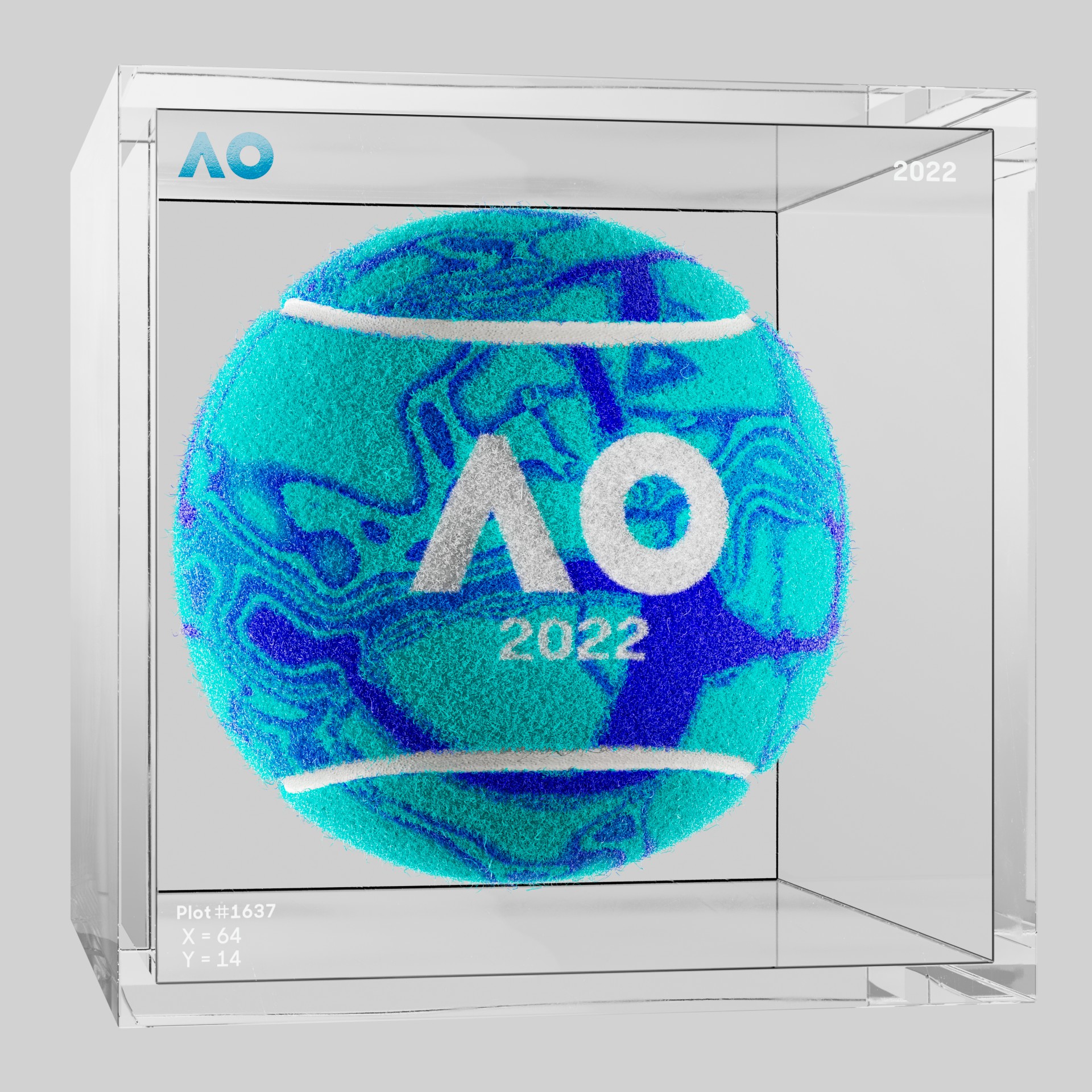 The Australian Open - The Australian Open Art Ball - AO Art Ball #4919 - NFT # 4919