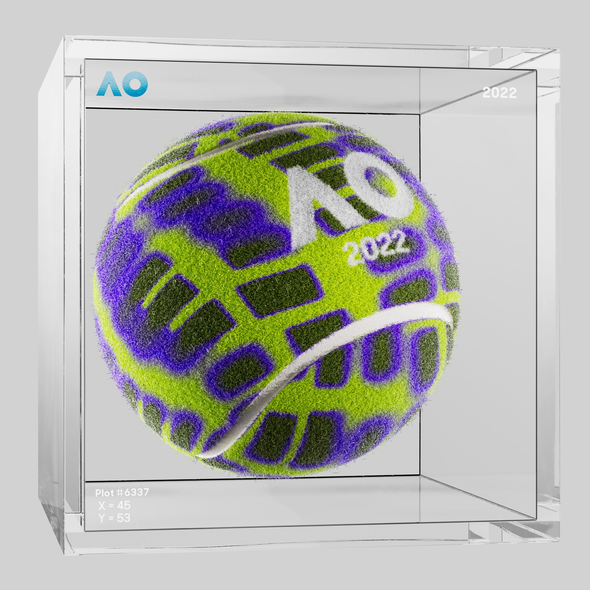 The Australian Open - The Australian Open Art Ball - AO Art Ball #492 - NFT # 492