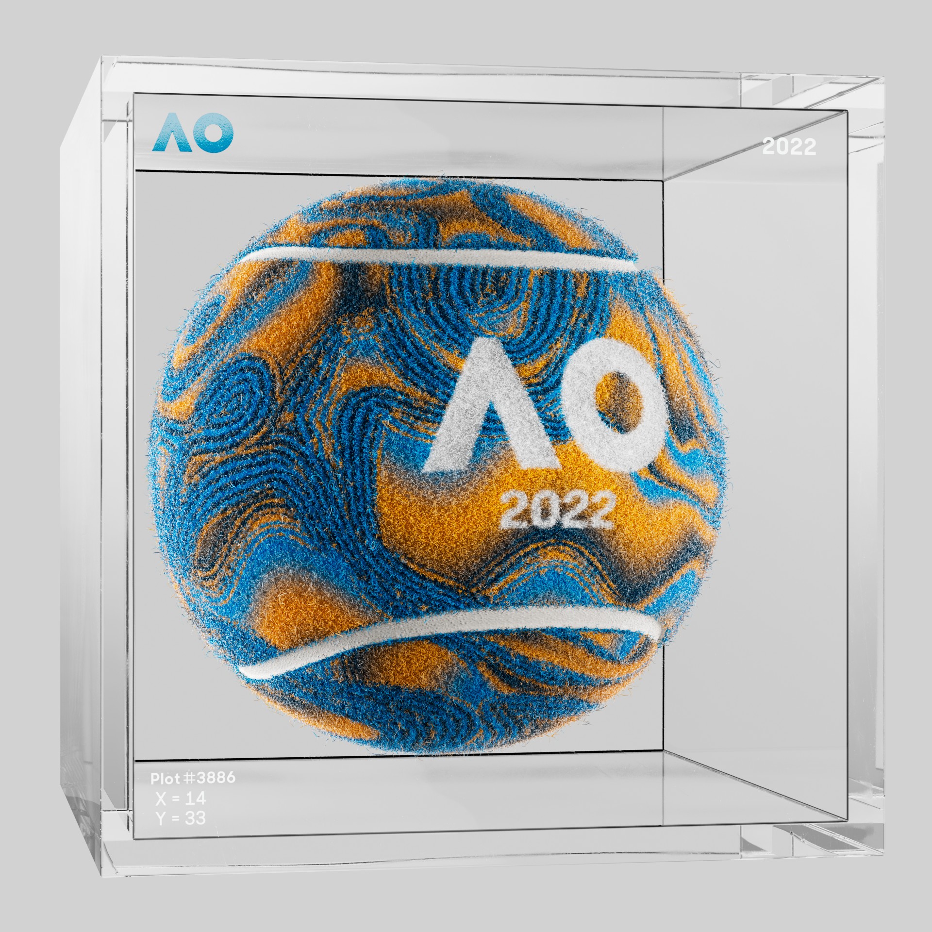 The Australian Open - The Australian Open Art Ball - AO Art Ball #4921 - NFT # 4921