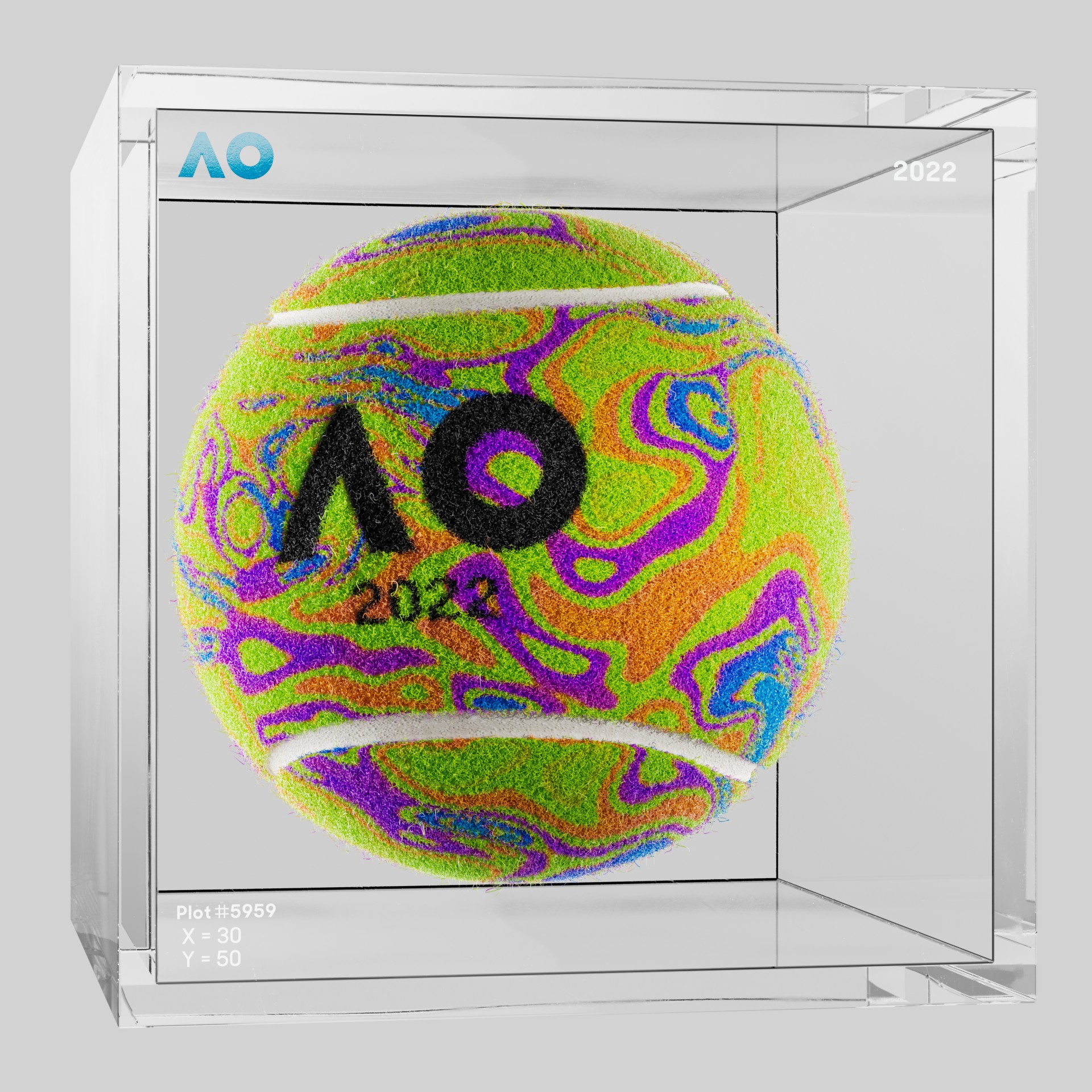 The Australian Open - The Australian Open Art Ball - AO Art Ball #4924 - NFT # 4924