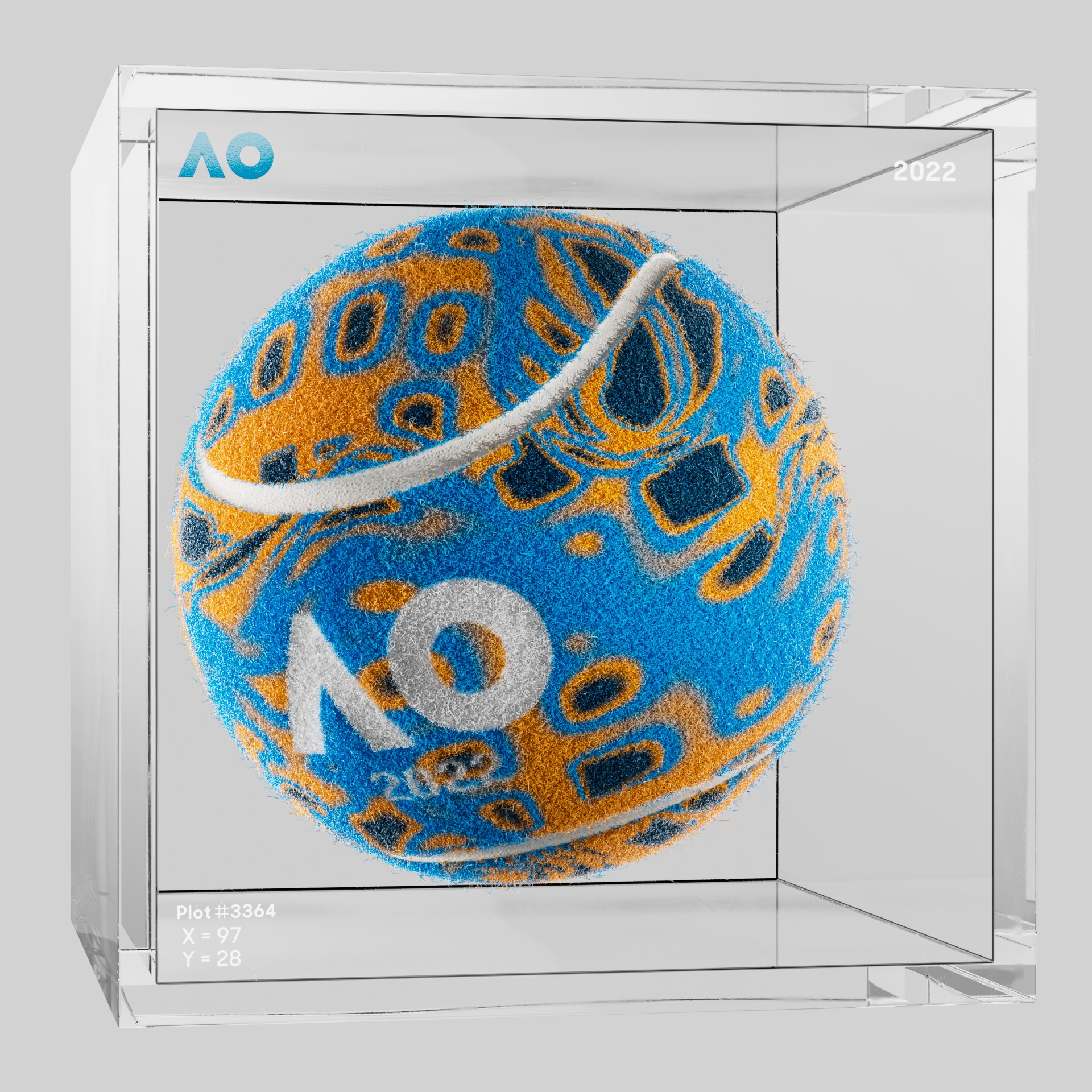 The Australian Open - The Australian Open Art Ball - AO Art Ball #4928 - NFT # 4928