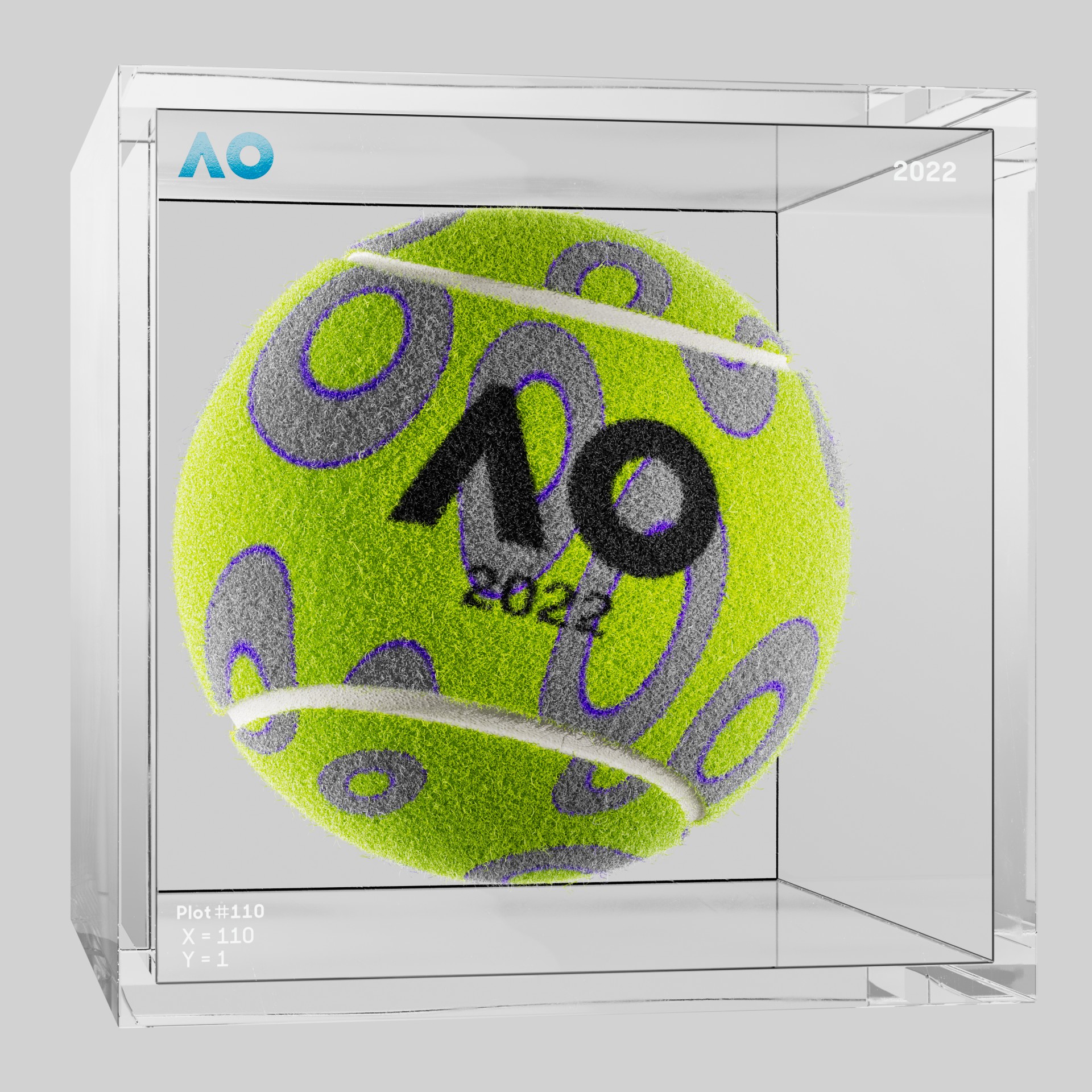 The Australian Open - The Australian Open Art Ball - AO Art Ball #493 - NFT # 493