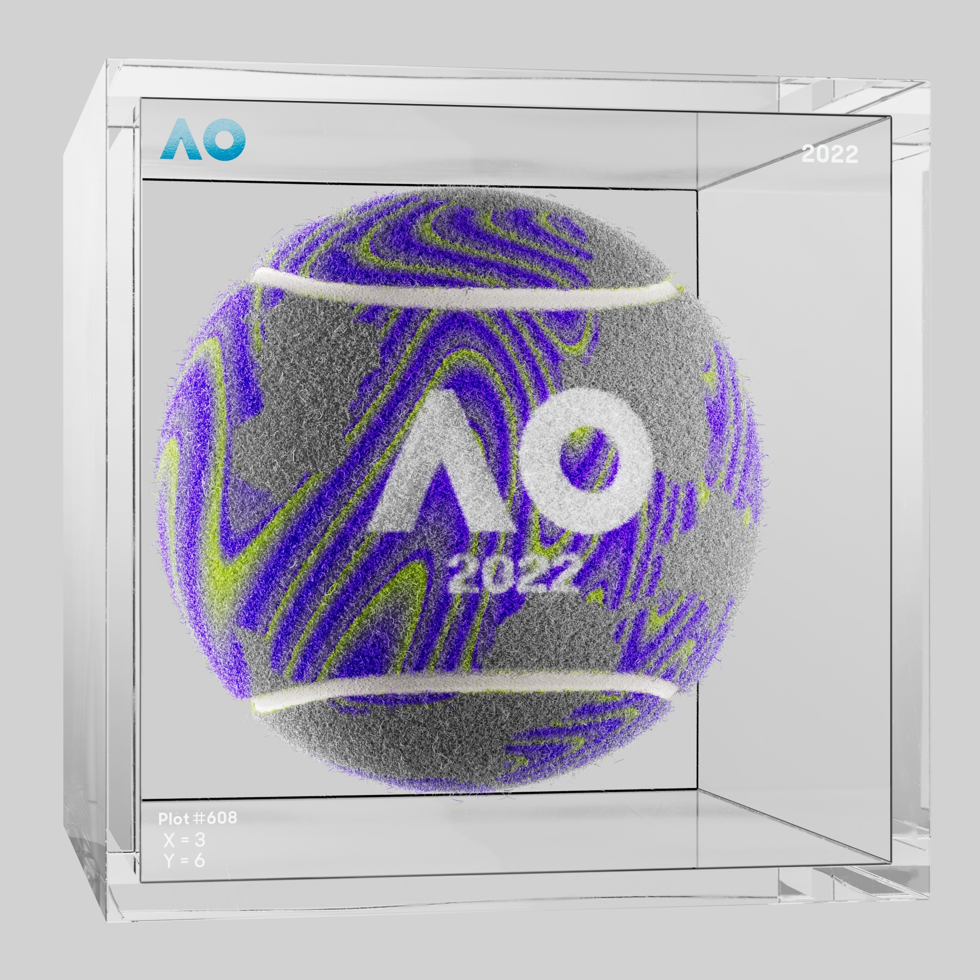 The Australian Open - The Australian Open Art Ball - AO Art Ball #4938 - NFT # 4938