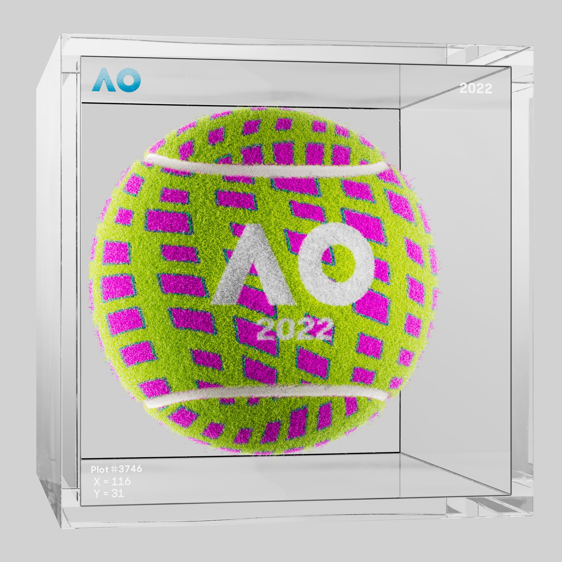 The Australian Open - The Australian Open Art Ball - AO Art Ball #4949 - NFT # 4949