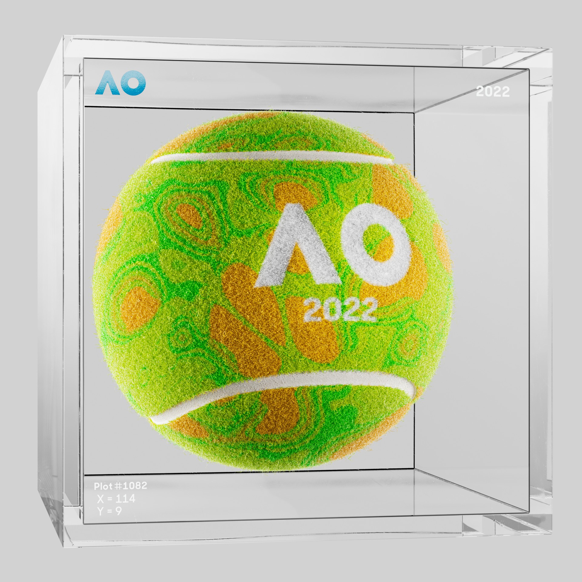 The Australian Open - The Australian Open Art Ball - AO Art Ball #495 - NFT # 495