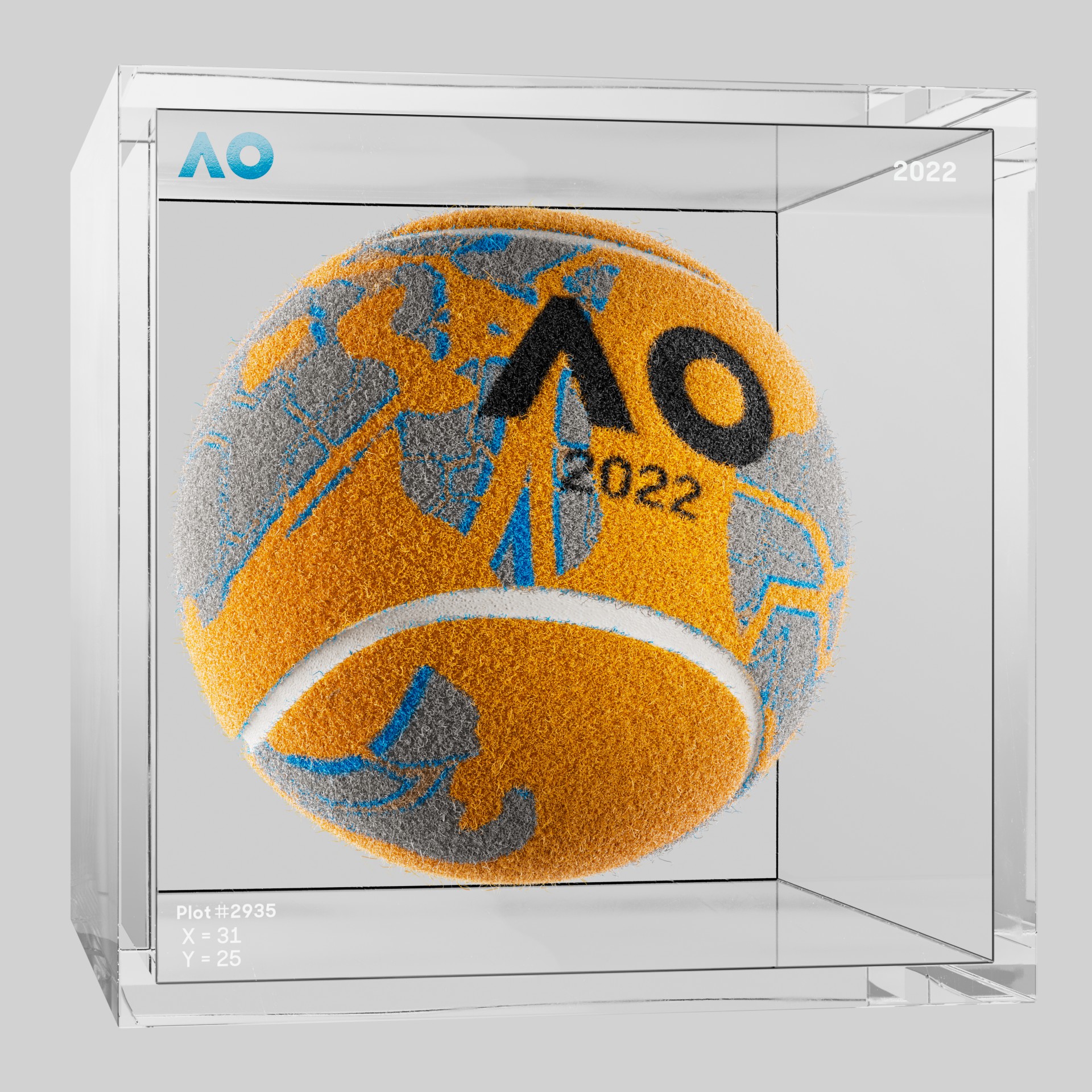 The Australian Open - The Australian Open Art Ball - AO Art Ball #4955 - NFT # 4955