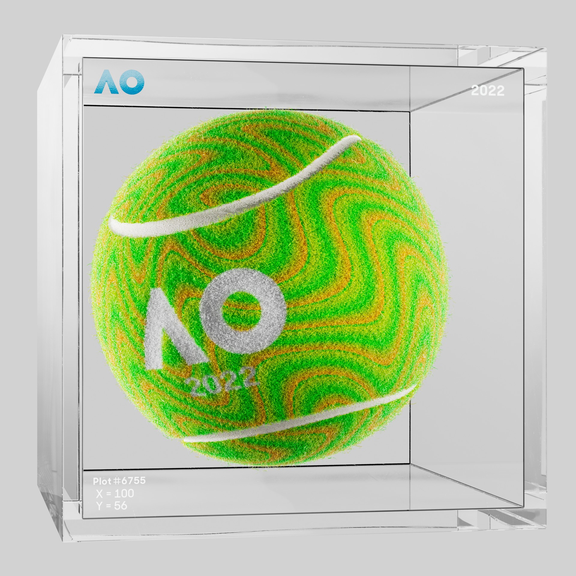 The Australian Open - The Australian Open Art Ball - AO Art Ball #4956 - NFT # 4956