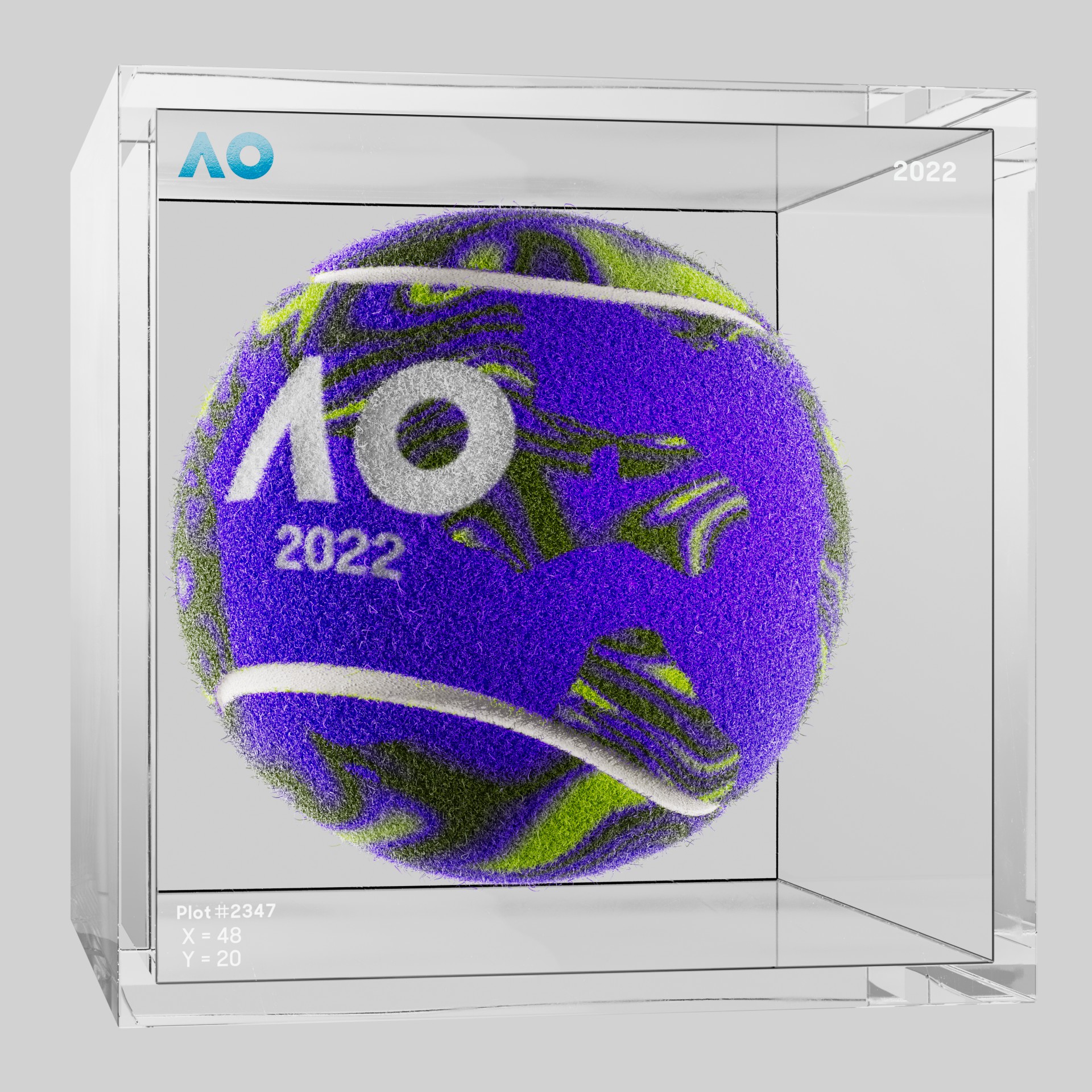 The Australian Open - The Australian Open Art Ball - AO Art Ball #496 - NFT # 496