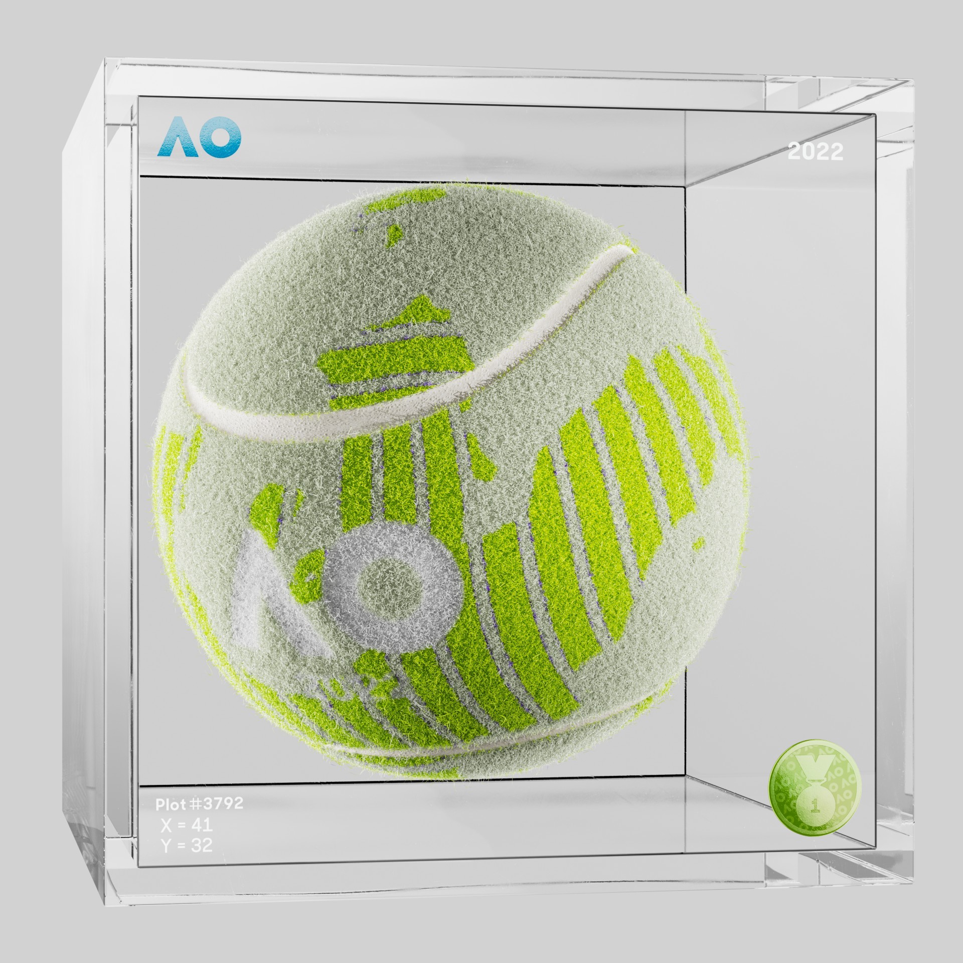 The Australian Open - The Australian Open Art Ball - AO Art Ball #4960 - NFT # 4960