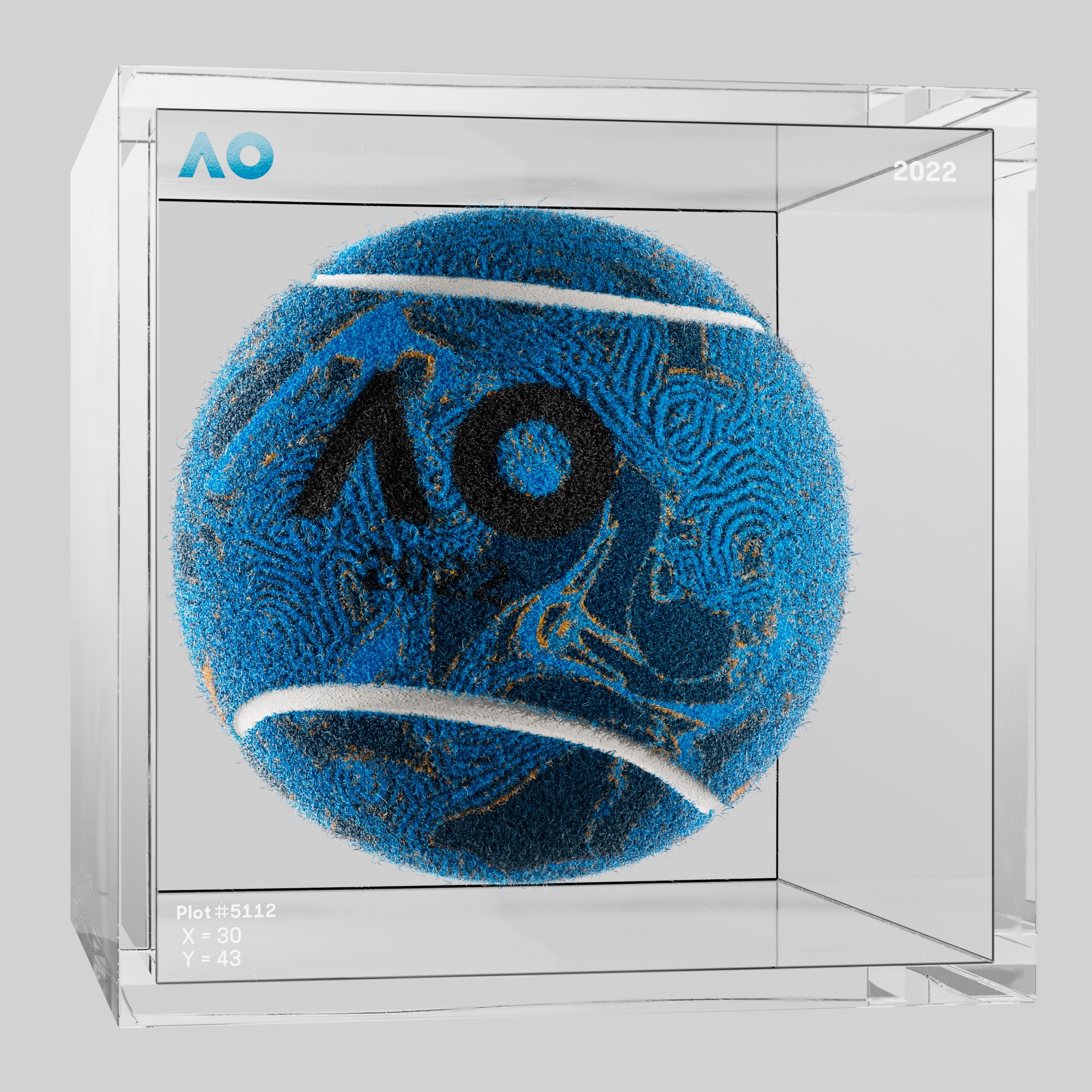 The Australian Open - The Australian Open Art Ball - AO Art Ball #4964 - NFT # 4964