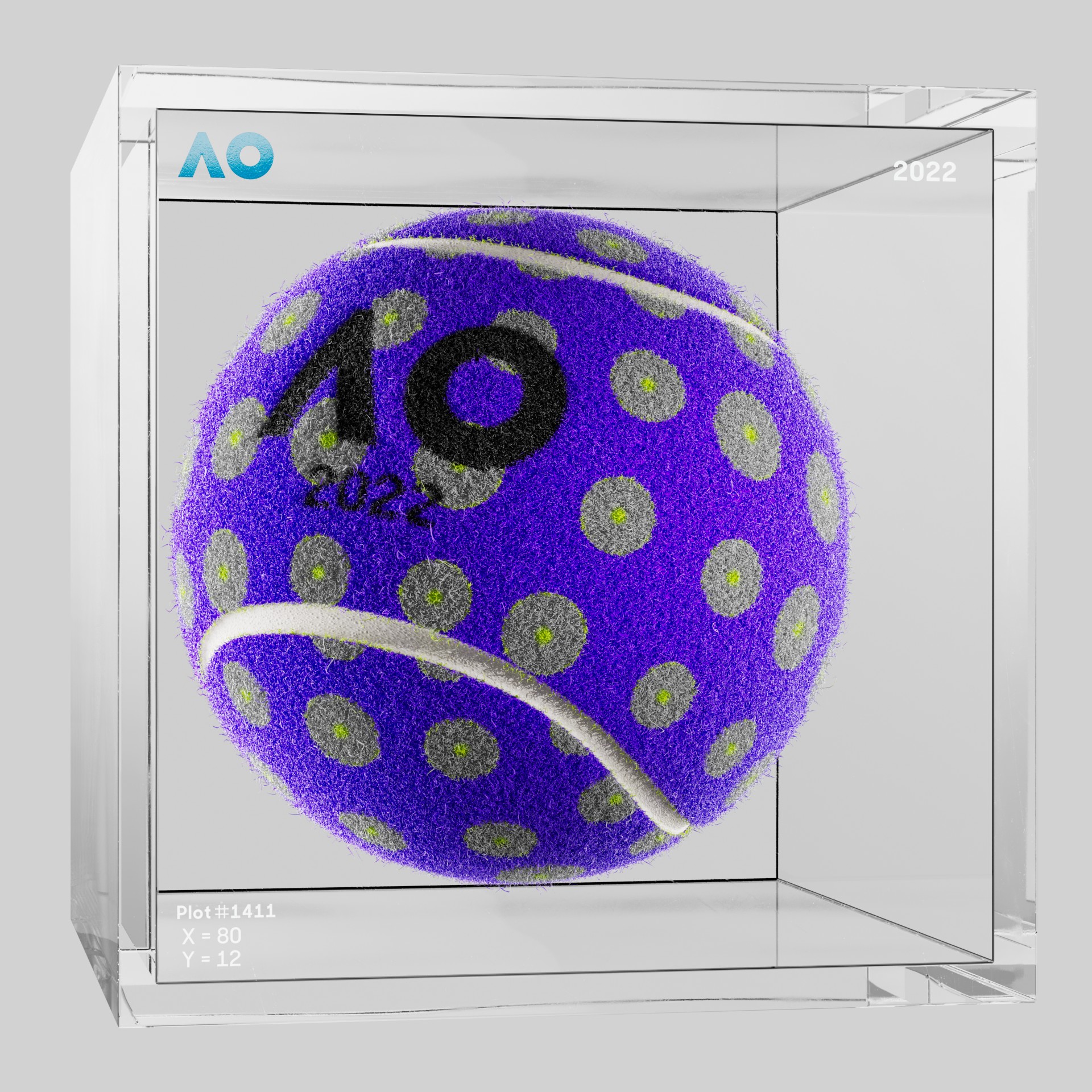 The Australian Open - The Australian Open Art Ball - AO Art Ball #4966 - NFT # 4966