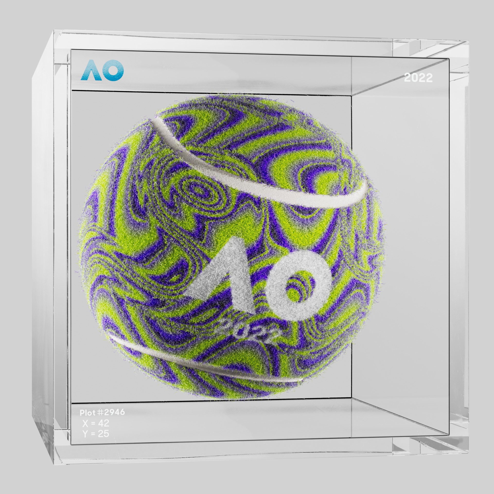 The Australian Open - The Australian Open Art Ball - AO Art Ball #4976 - NFT # 4976