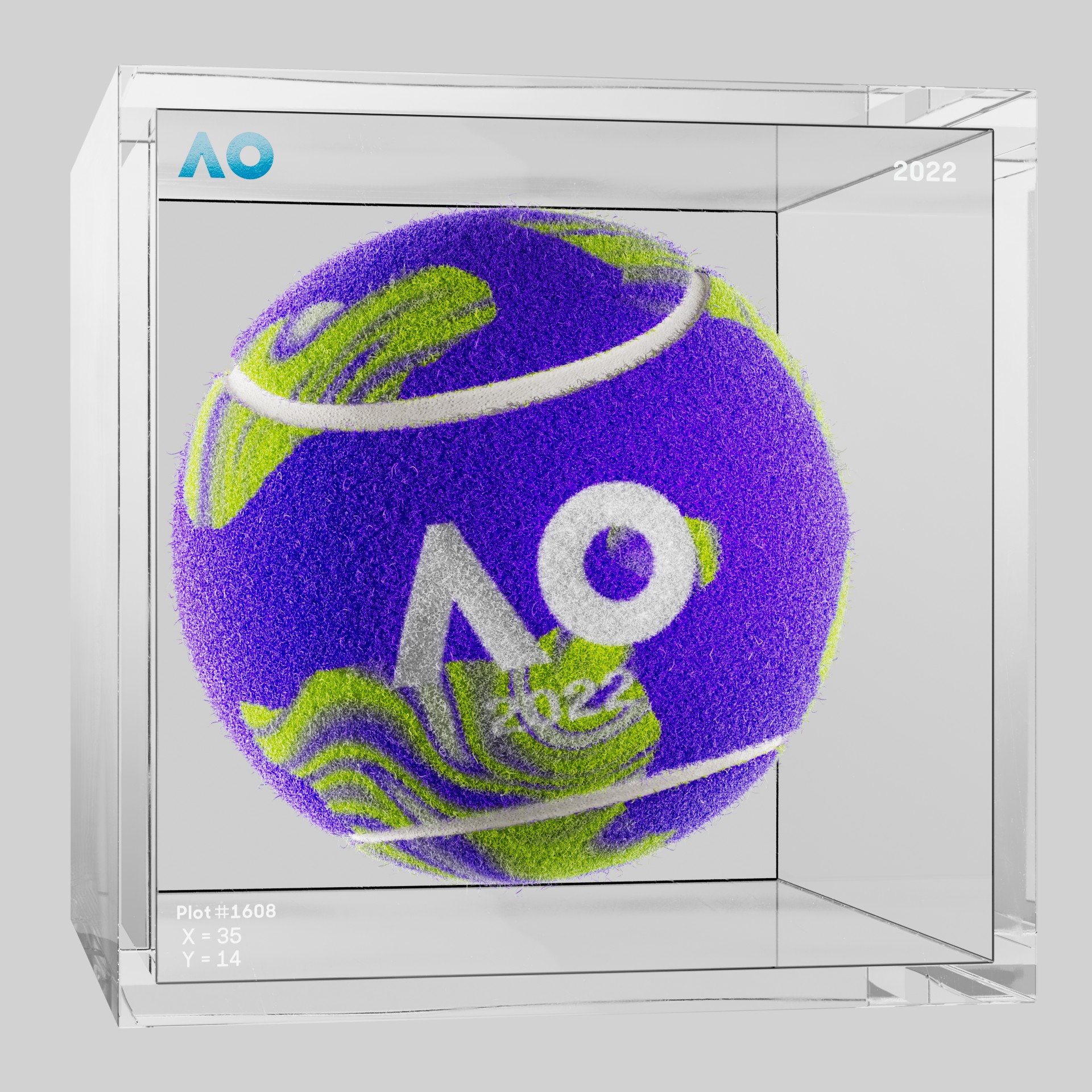 The Australian Open - The Australian Open Art Ball - AO Art Ball #498 - NFT # 498