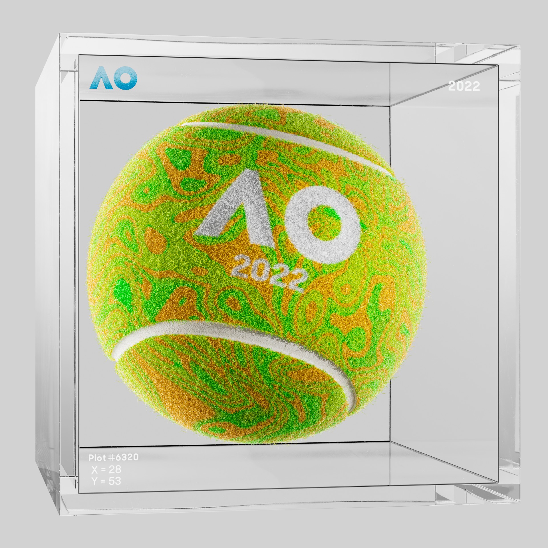 The Australian Open - The Australian Open Art Ball - AO Art Ball #4991 - NFT # 4991