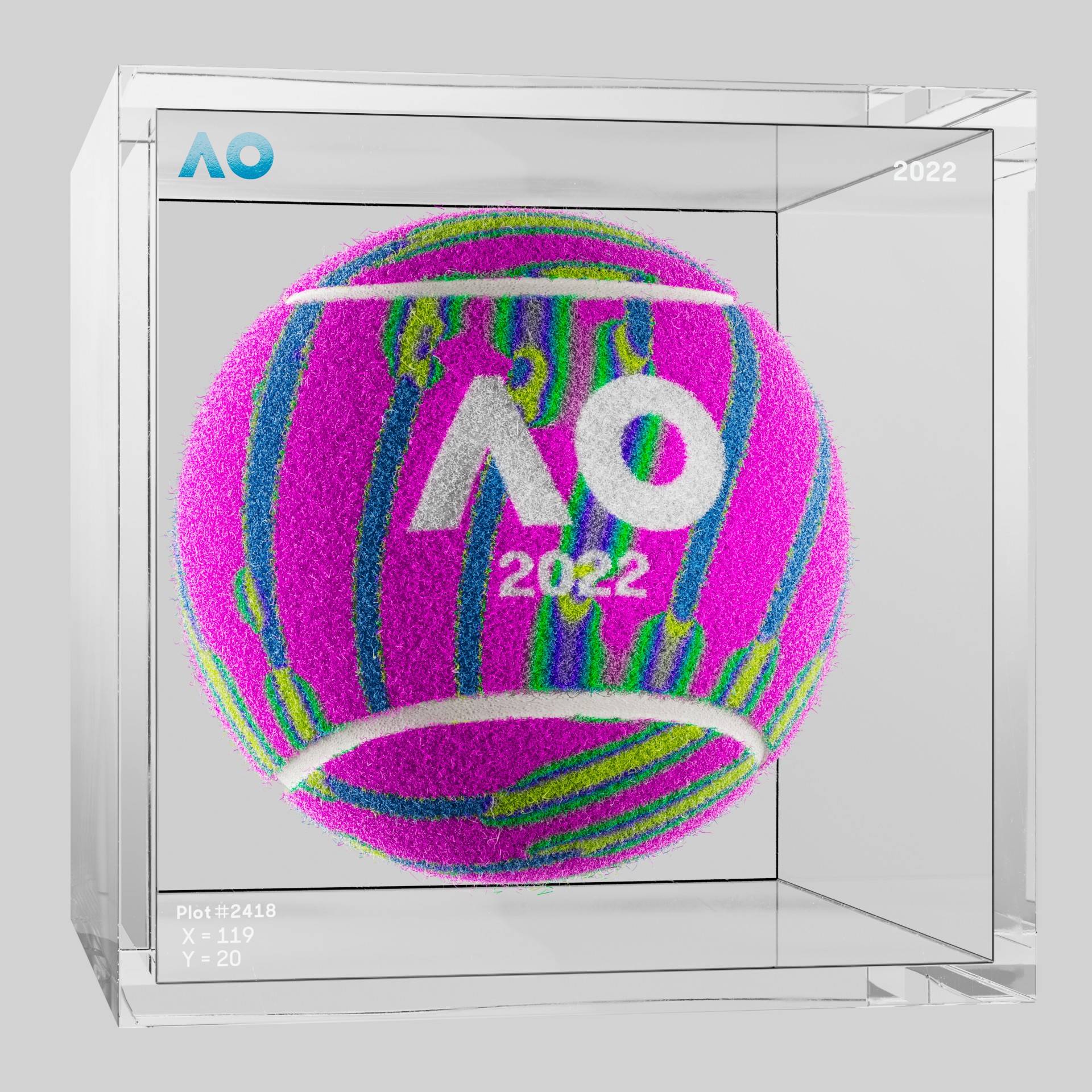The Australian Open - The Australian Open Art Ball - AO Art Ball #4992 - NFT # 4992