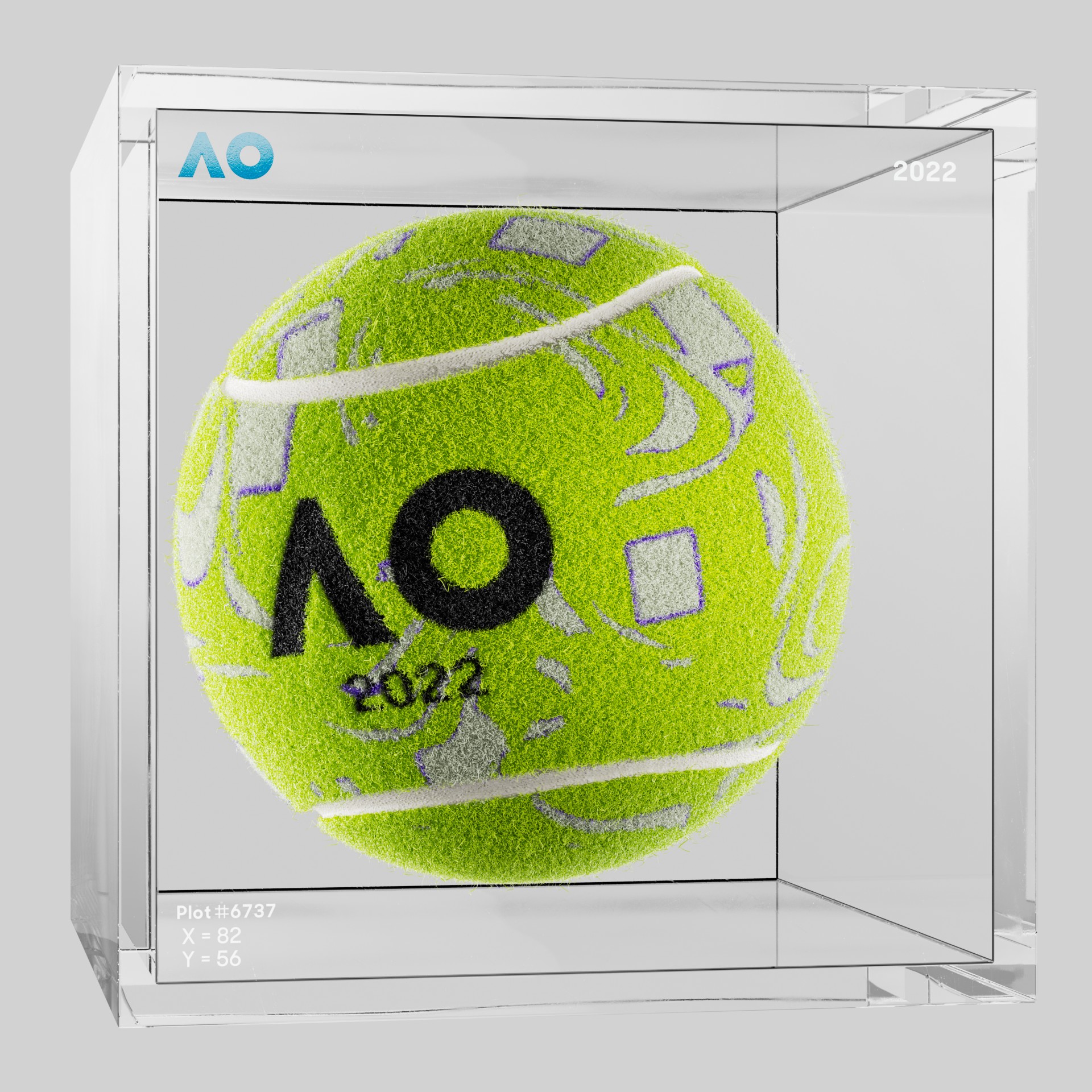 The Australian Open - The Australian Open Art Ball - AO Art Ball #4998 - NFT # 4998