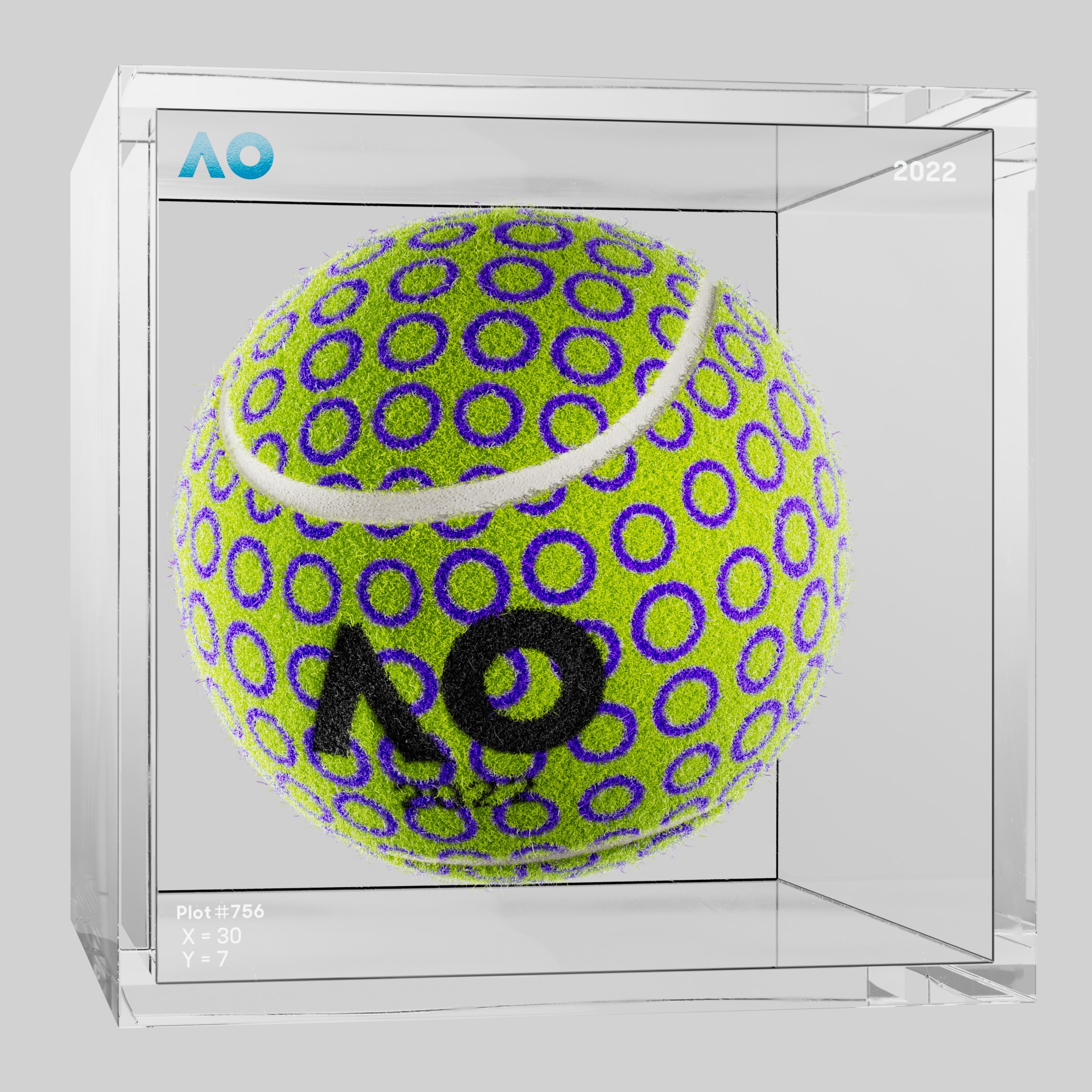 The Australian Open - The Australian Open Art Ball - AO Art Ball #4999 - NFT # 4999