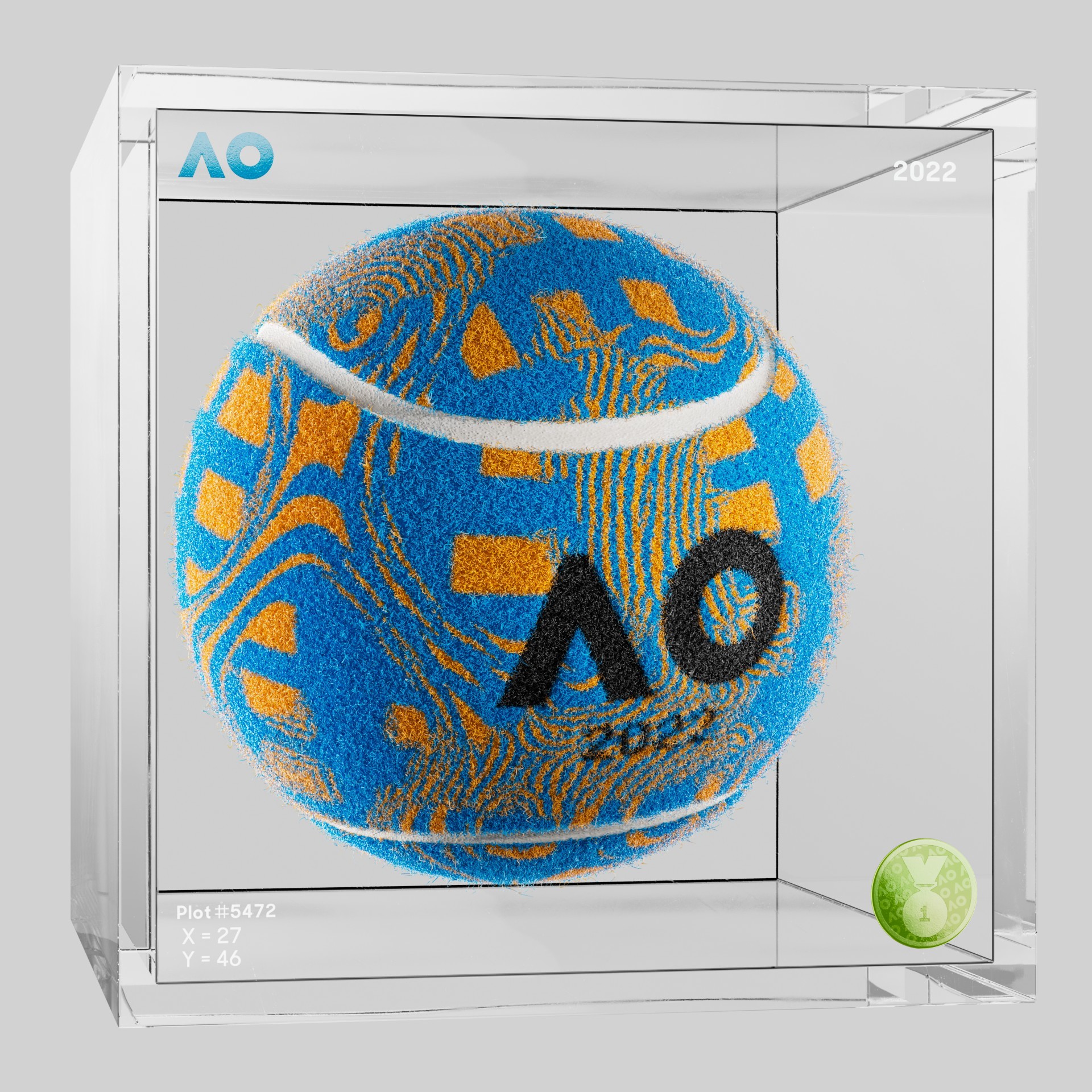 The Australian Open - The Australian Open Art Ball - AO Art Ball #500 - NFT # 500