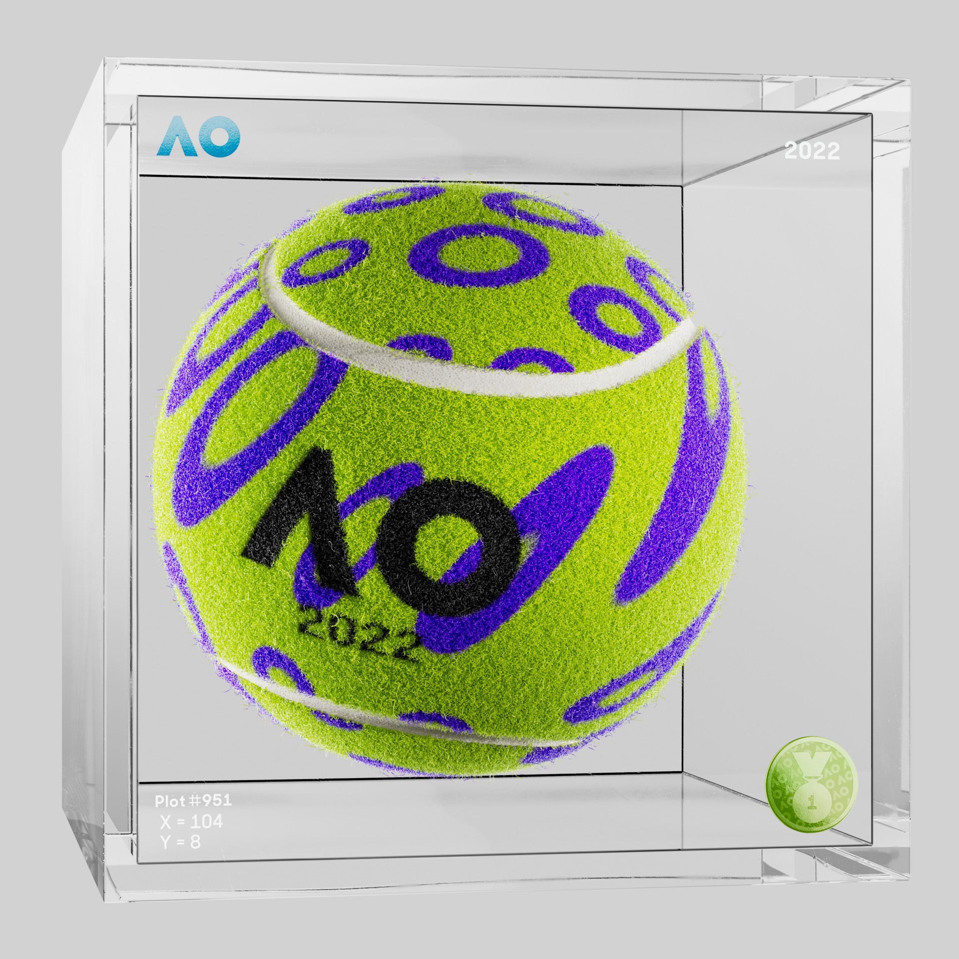 The Australian Open - The Australian Open Art Ball - AO Art Ball #5001 - NFT # 5001