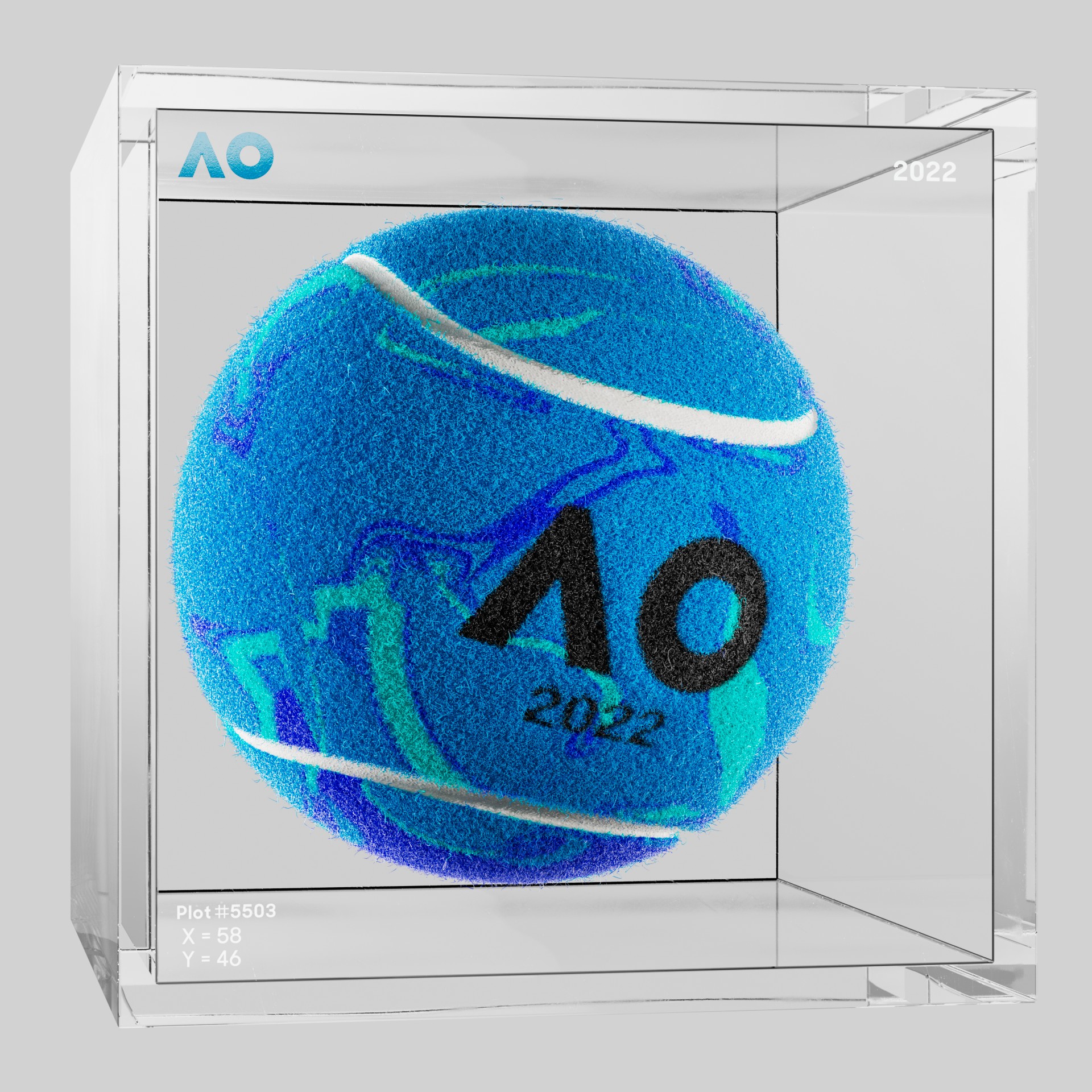 The Australian Open - The Australian Open Art Ball - AO Art Ball #5009 - NFT # 5009
