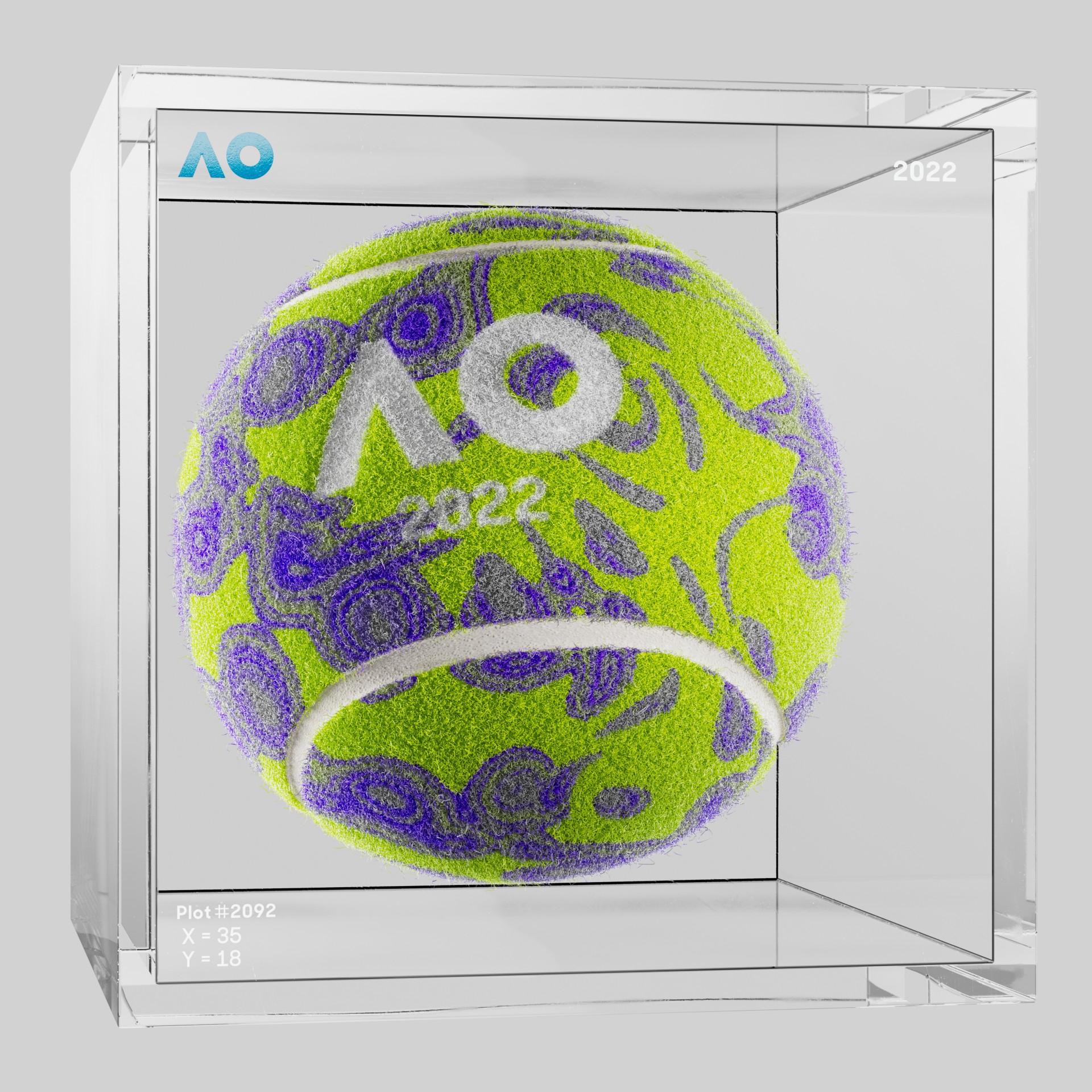 The Australian Open - The Australian Open Art Ball - AO Art Ball #5011 - NFT # 5011