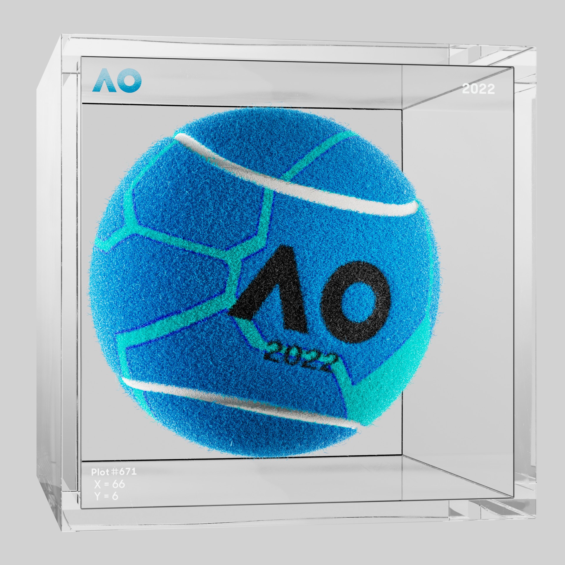 The Australian Open - The Australian Open Art Ball - AO Art Ball #5015 - NFT # 5015