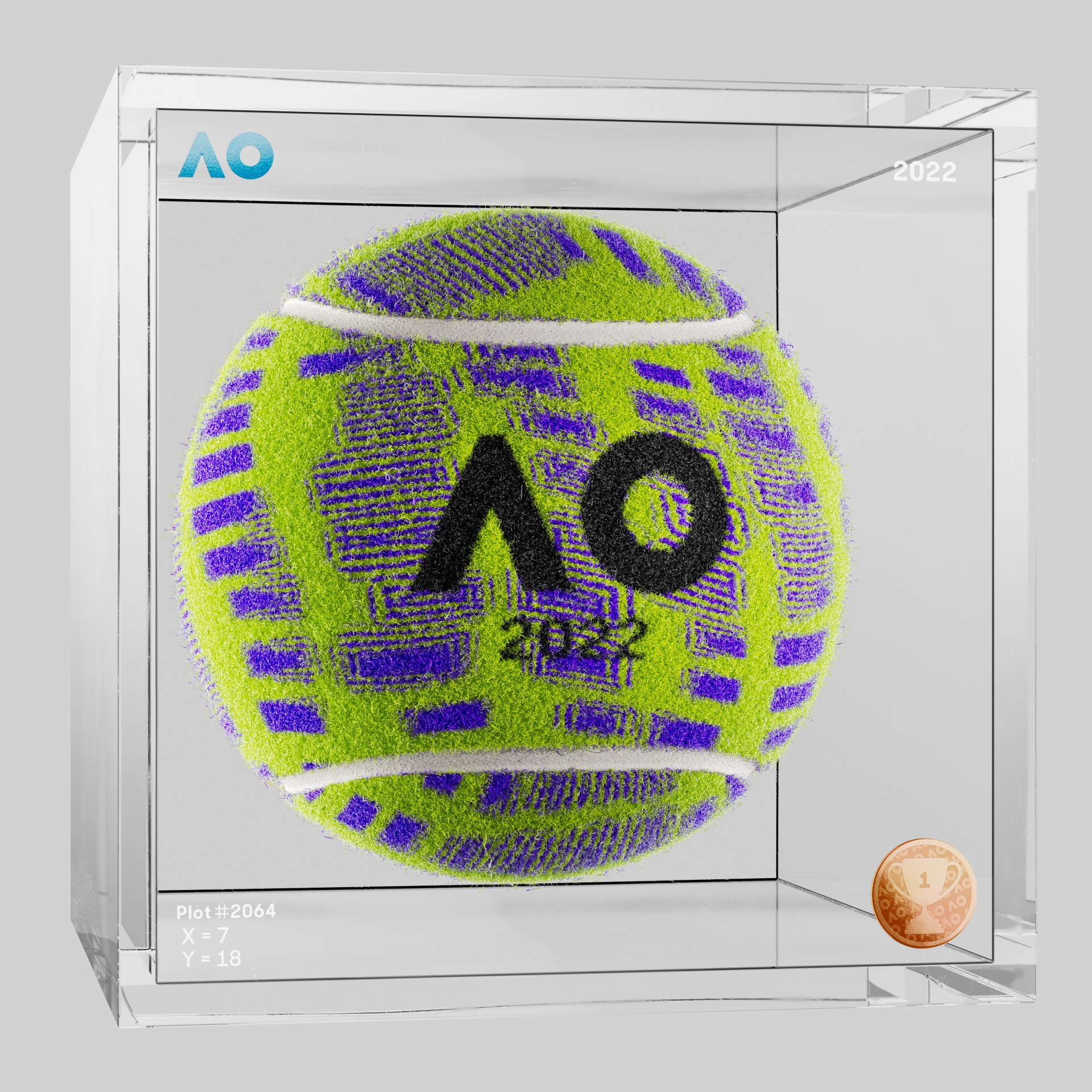 The Australian Open - The Australian Open Art Ball - AO Art Ball #5016 - NFT # 5016