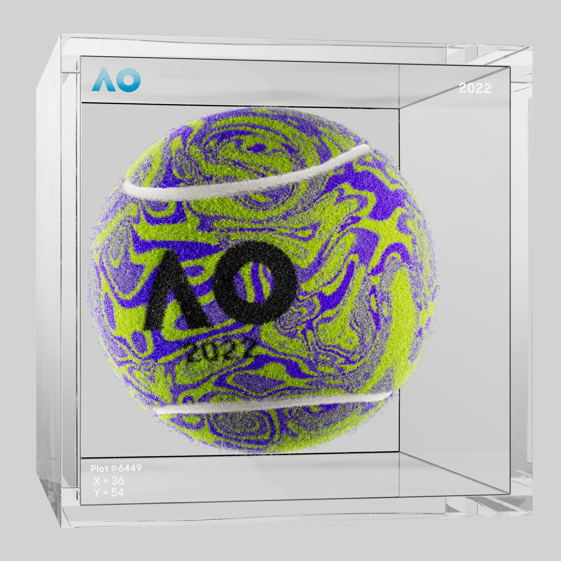 The Australian Open - The Australian Open Art Ball - AO Art Ball #5018 - NFT # 5018