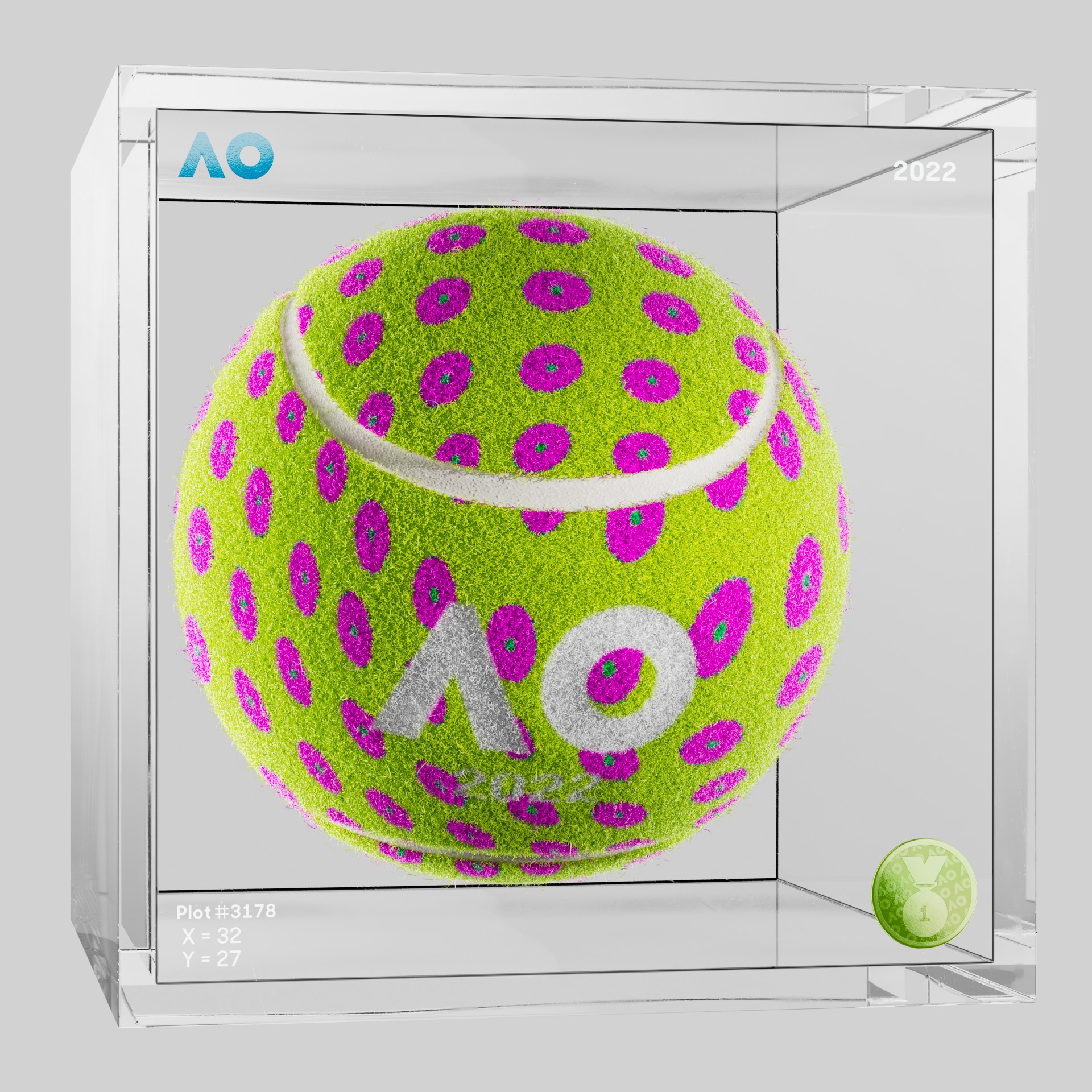 The Australian Open - The Australian Open Art Ball - AO Art Ball #502 - NFT # 502