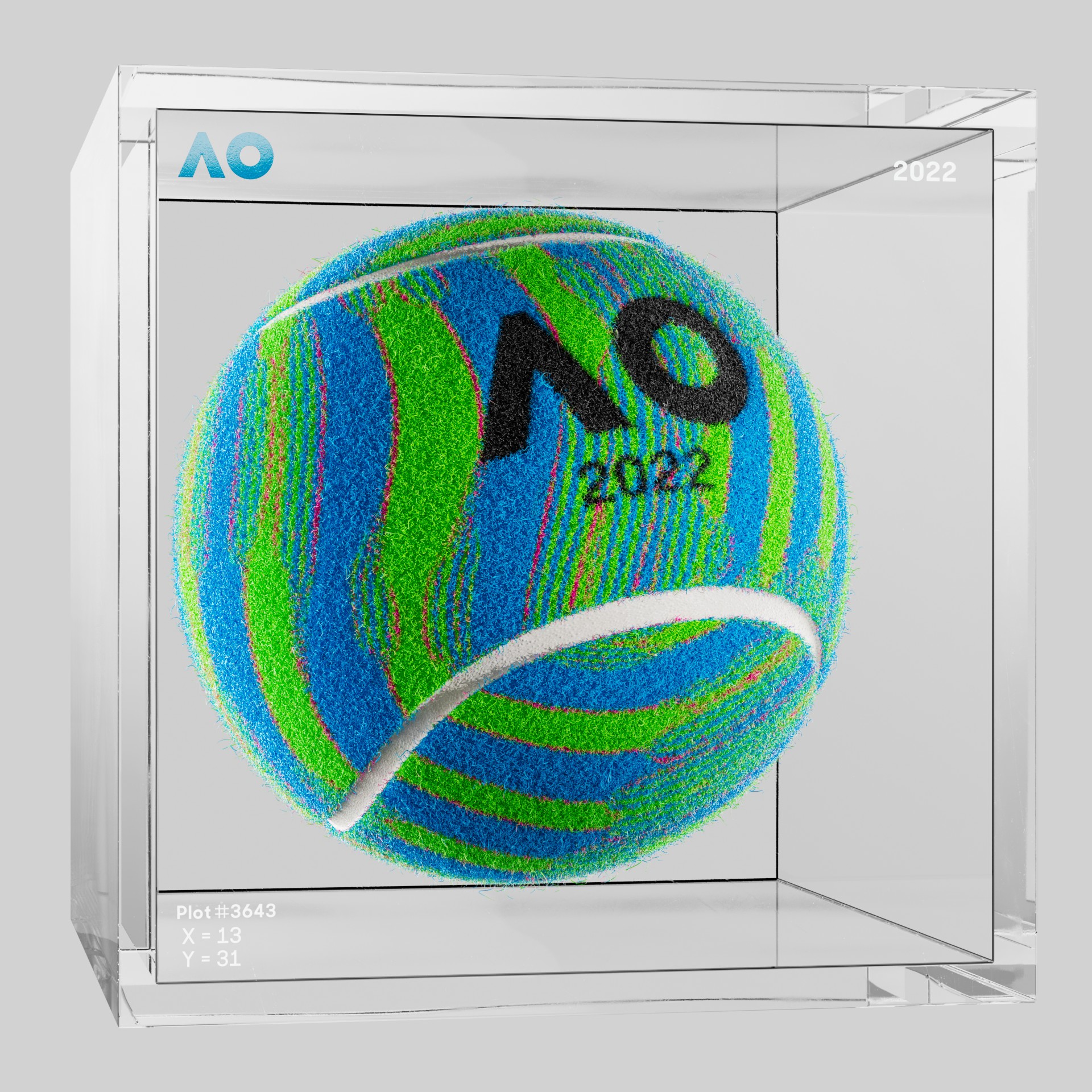 The Australian Open - The Australian Open Art Ball - AO Art Ball #5038 - NFT # 5038