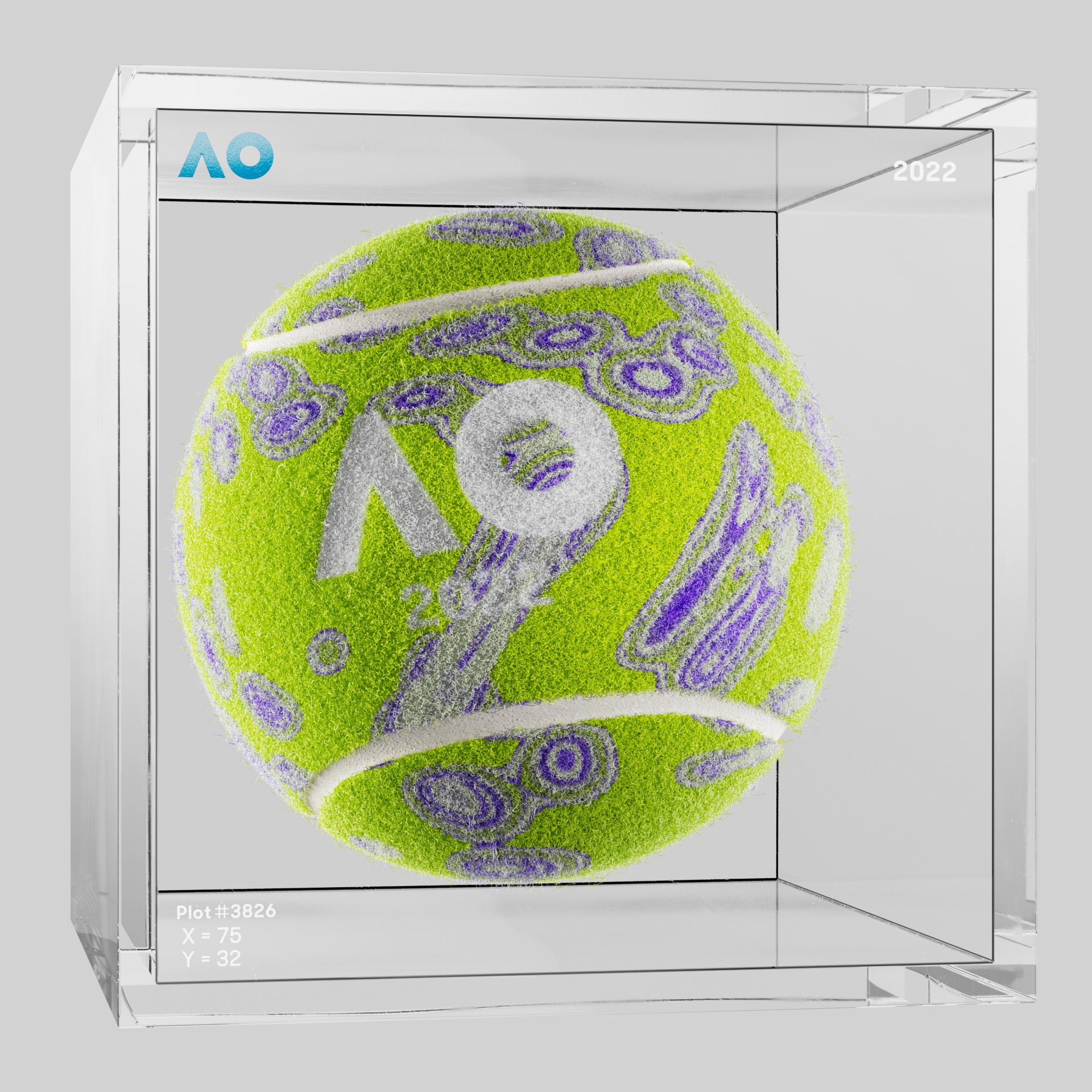 The Australian Open - The Australian Open Art Ball - AO Art Ball #506 - NFT # 506