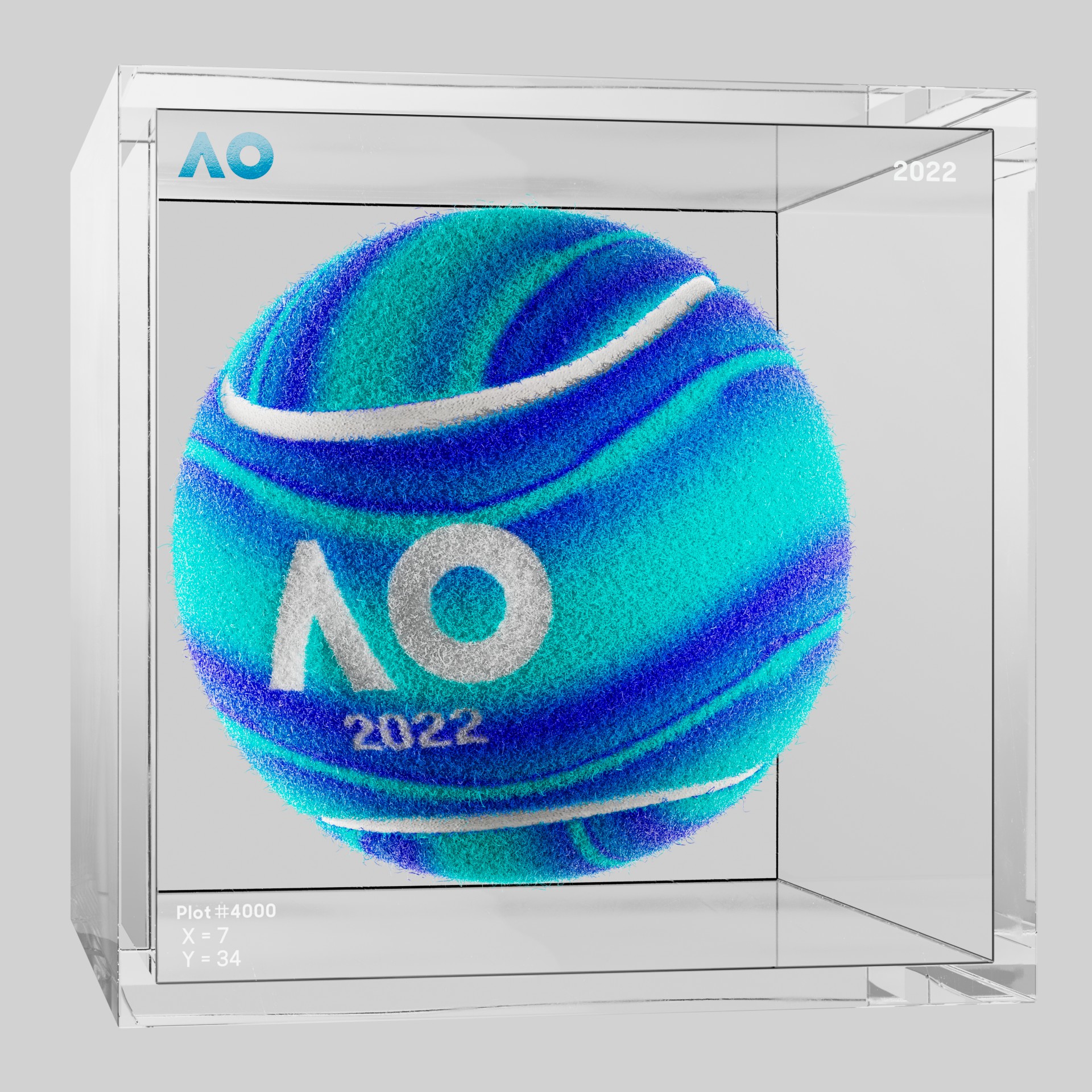The Australian Open - The Australian Open Art Ball - AO Art Ball #5075 - NFT # 5075