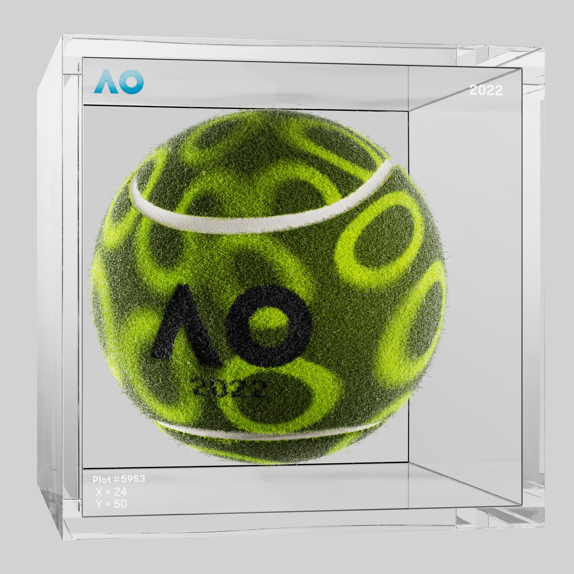 The Australian Open - The Australian Open Art Ball - AO Art Ball #5077 - NFT # 5077