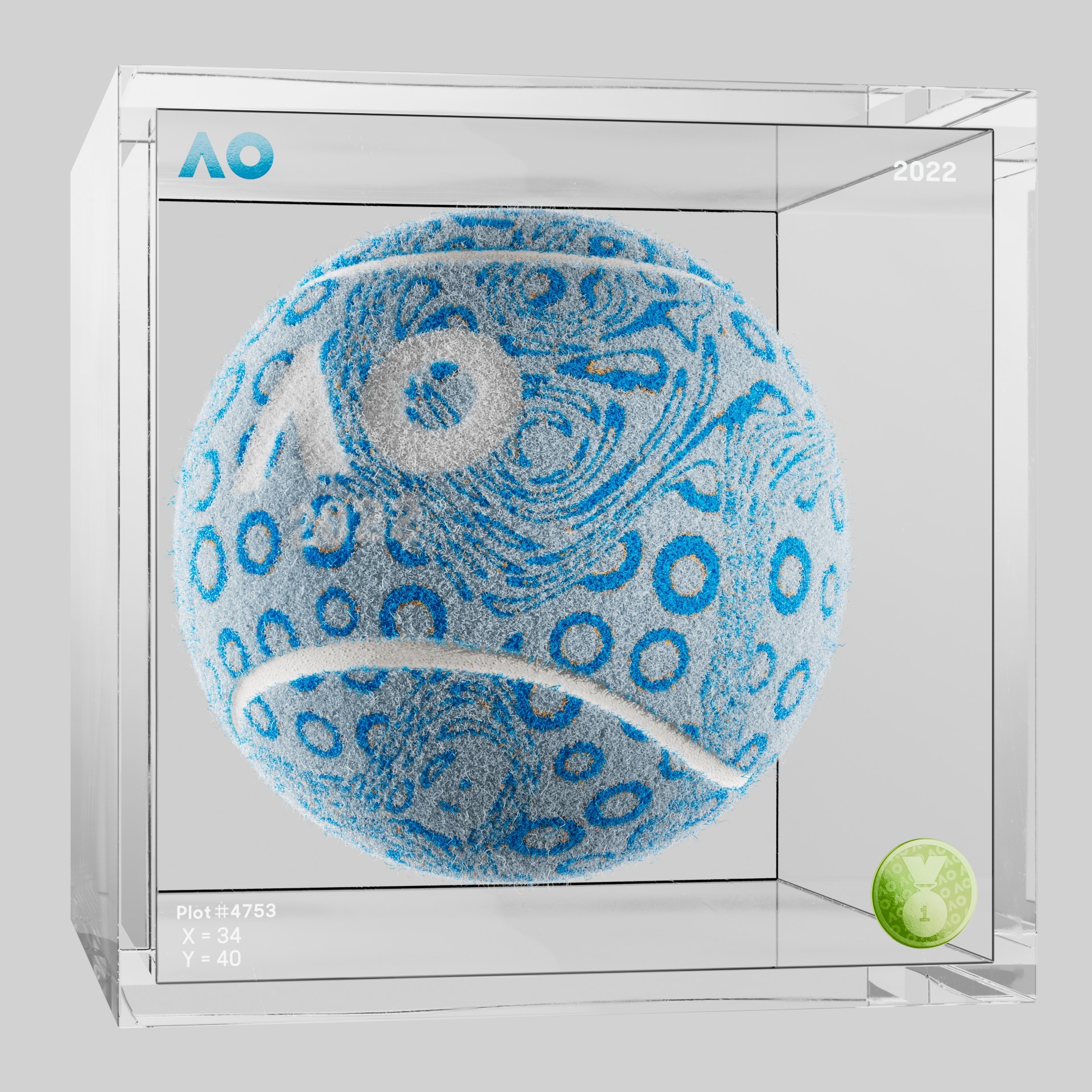 The Australian Open - The Australian Open Art Ball - AO Art Ball #508 - NFT # 508