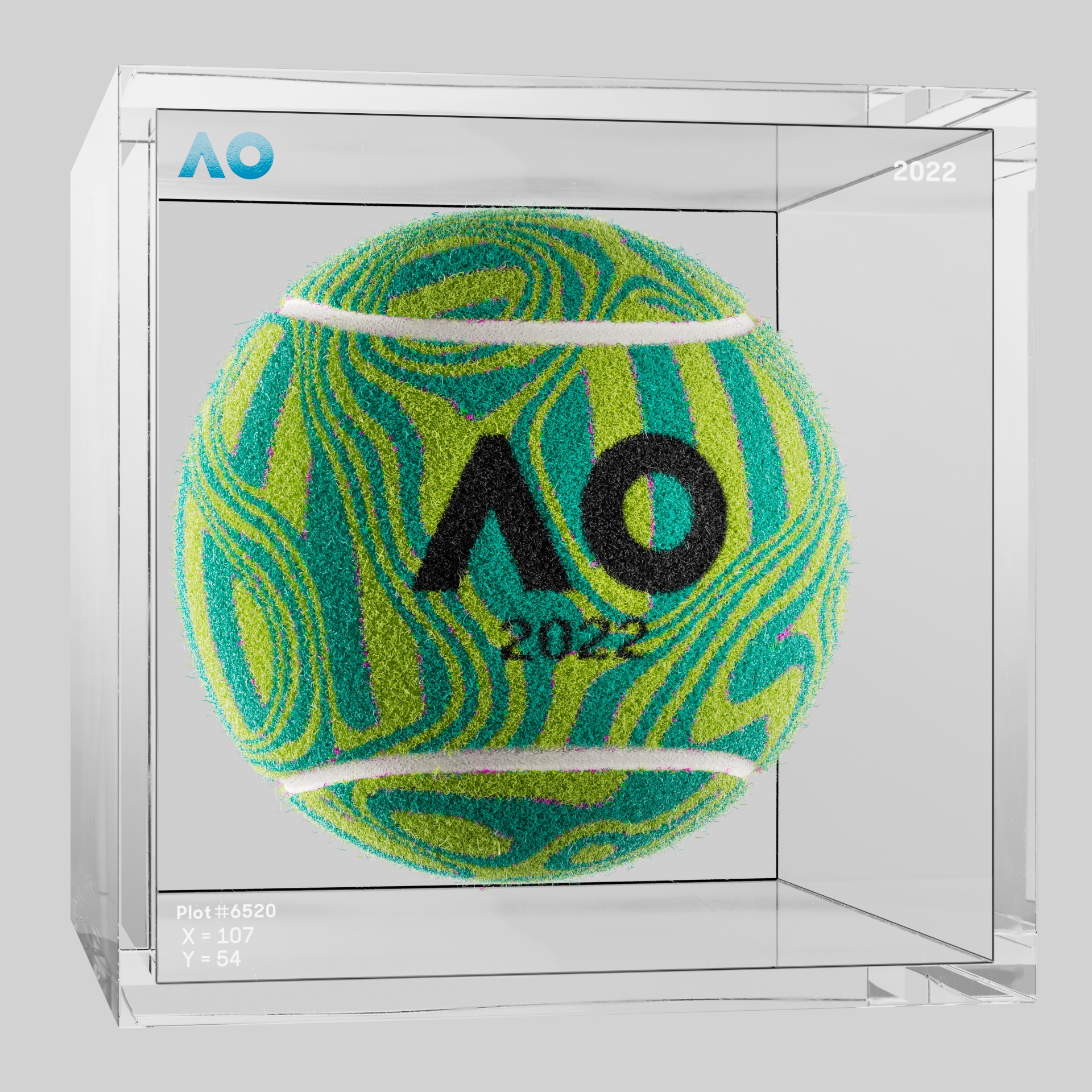 The Australian Open - The Australian Open Art Ball - AO Art Ball #509 - NFT # 509
