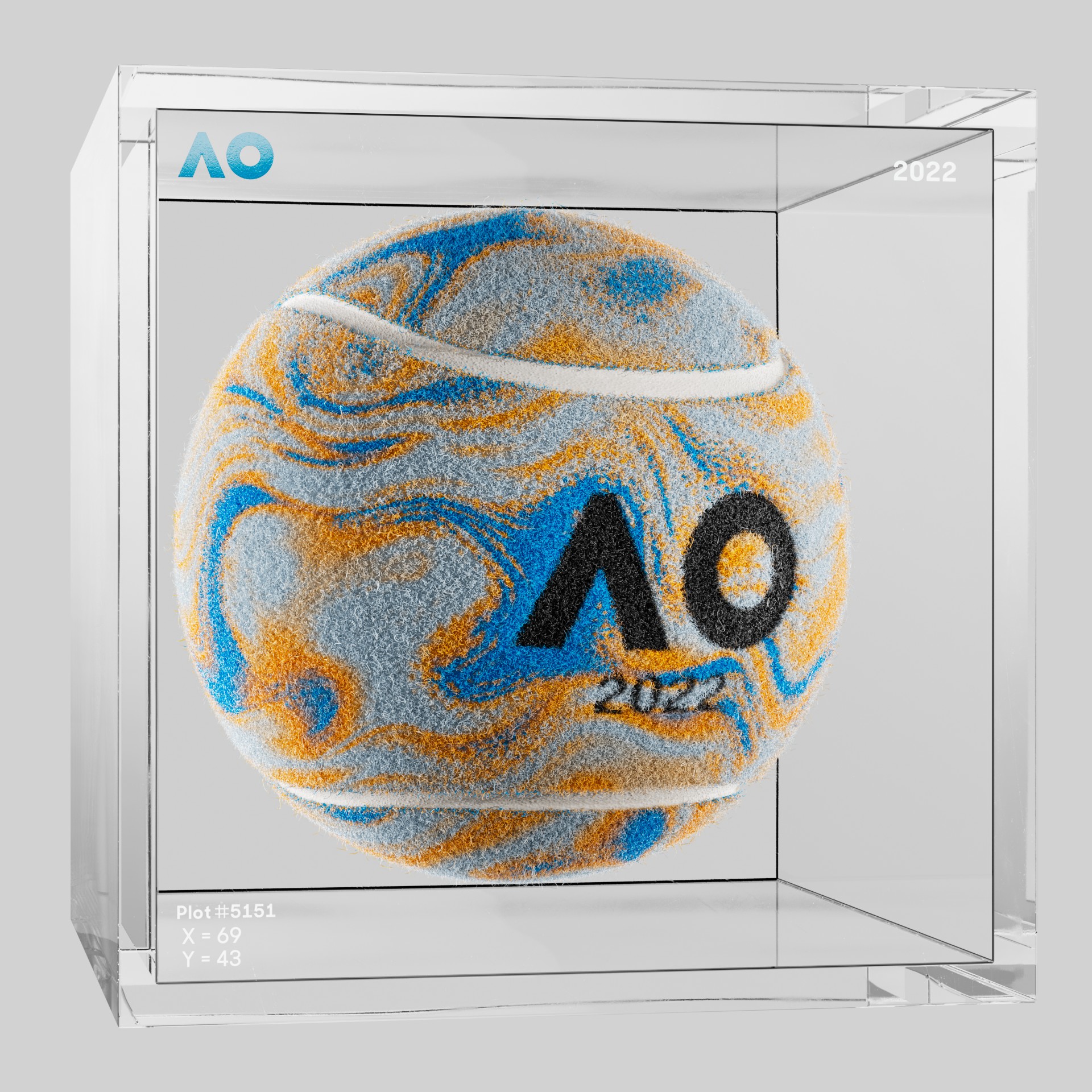 The Australian Open - The Australian Open Art Ball - AO Art Ball #5091 - NFT # 5091