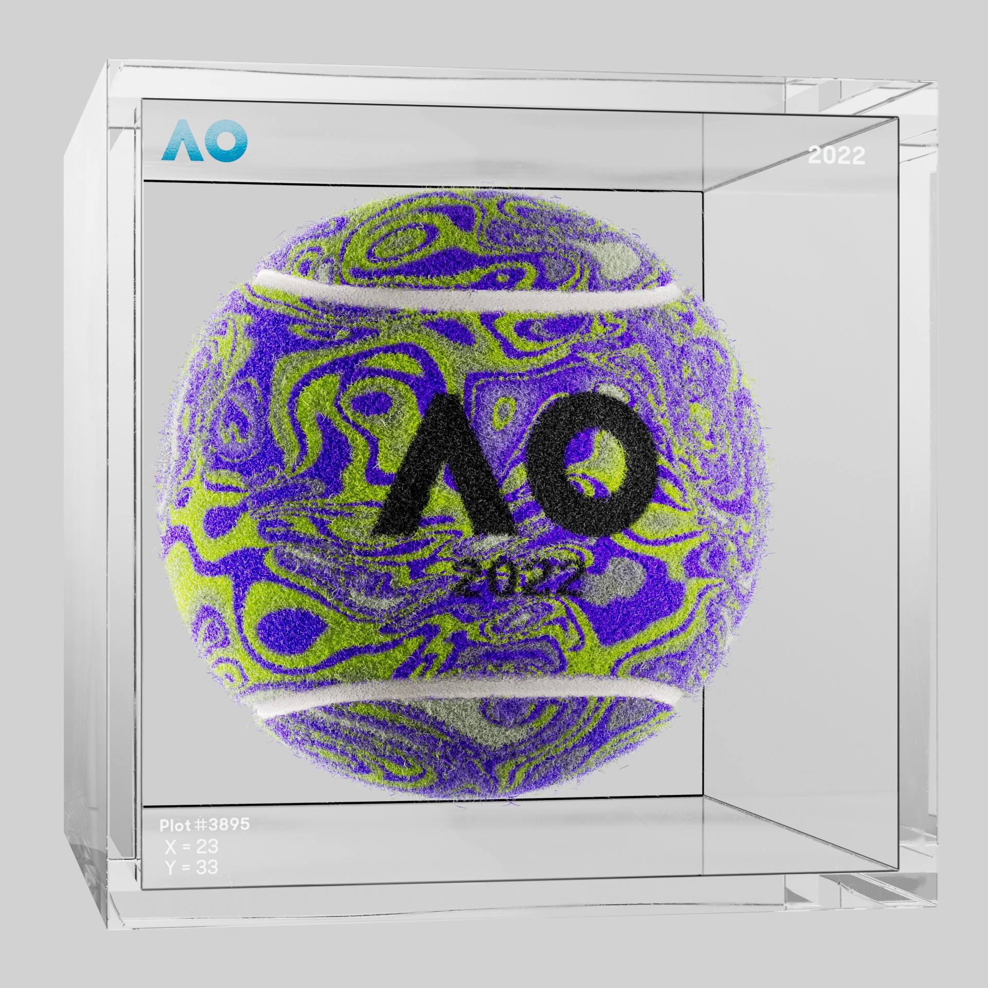 The Australian Open - The Australian Open Art Ball - AO Art Ball #5096 - NFT # 5096