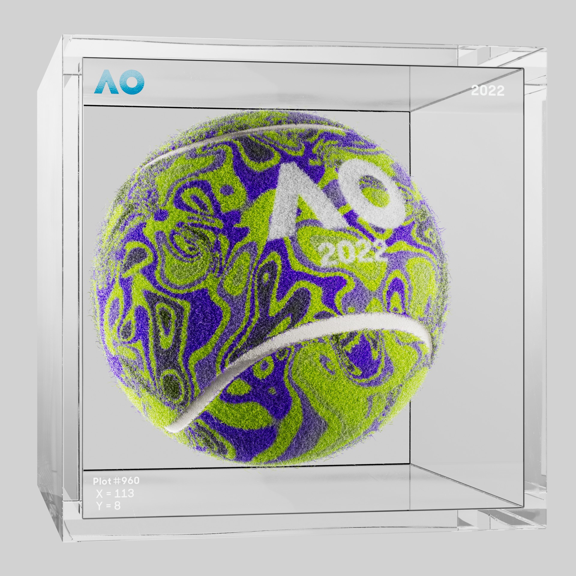 The Australian Open - The Australian Open Art Ball - AO Art Ball #5102 - NFT # 5102